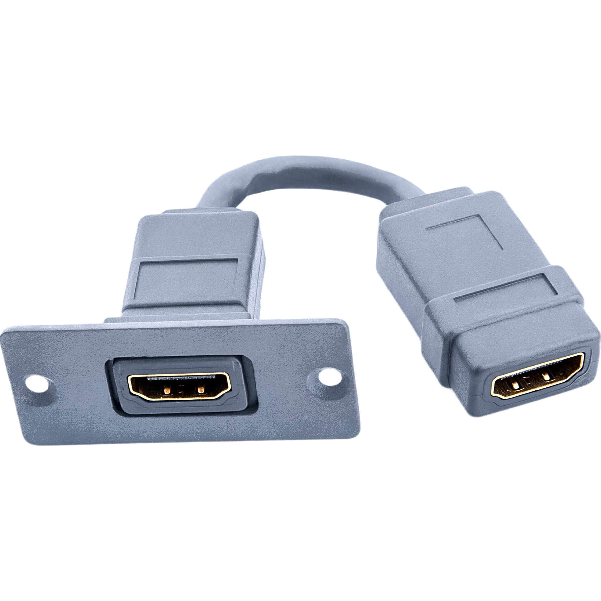Wall Plate Inserción HDMI | Conexiones HDMI | Tamaño Espacio Simple | Gris
