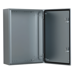 Gabinete de Acero Inoxidable 304L ASR IP66 240x240x150 mm (9.4 x 9.4 x 5.9 in) / 2 Cerraduras / Montaje Placa 2 mm