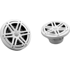Bocinas Náuticas / 6.5" Coaxial / 60 W RMS / Tweeter Cúpula de Seda / LED Integrado / Rejilla Deportiva Blanca / 3 Años Garantía
