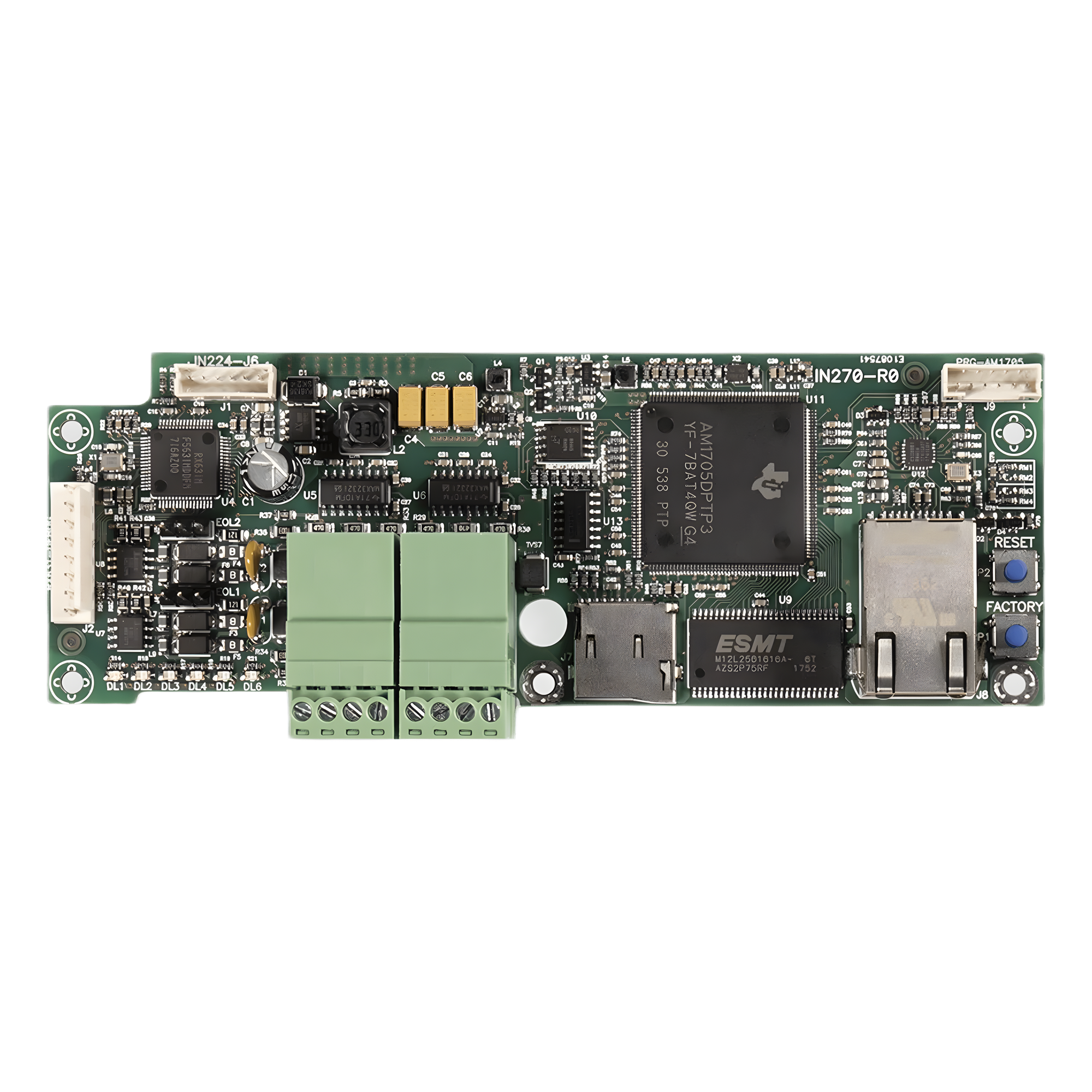 Módulo de Comunicaciones Seriales y TCP-IP / 2x RS232 + 2x RS485 + Ethernet LAN / Protocolos ESPA444-PASO-WEB-SMART / Email + Web + Video ONVIF + BACnet