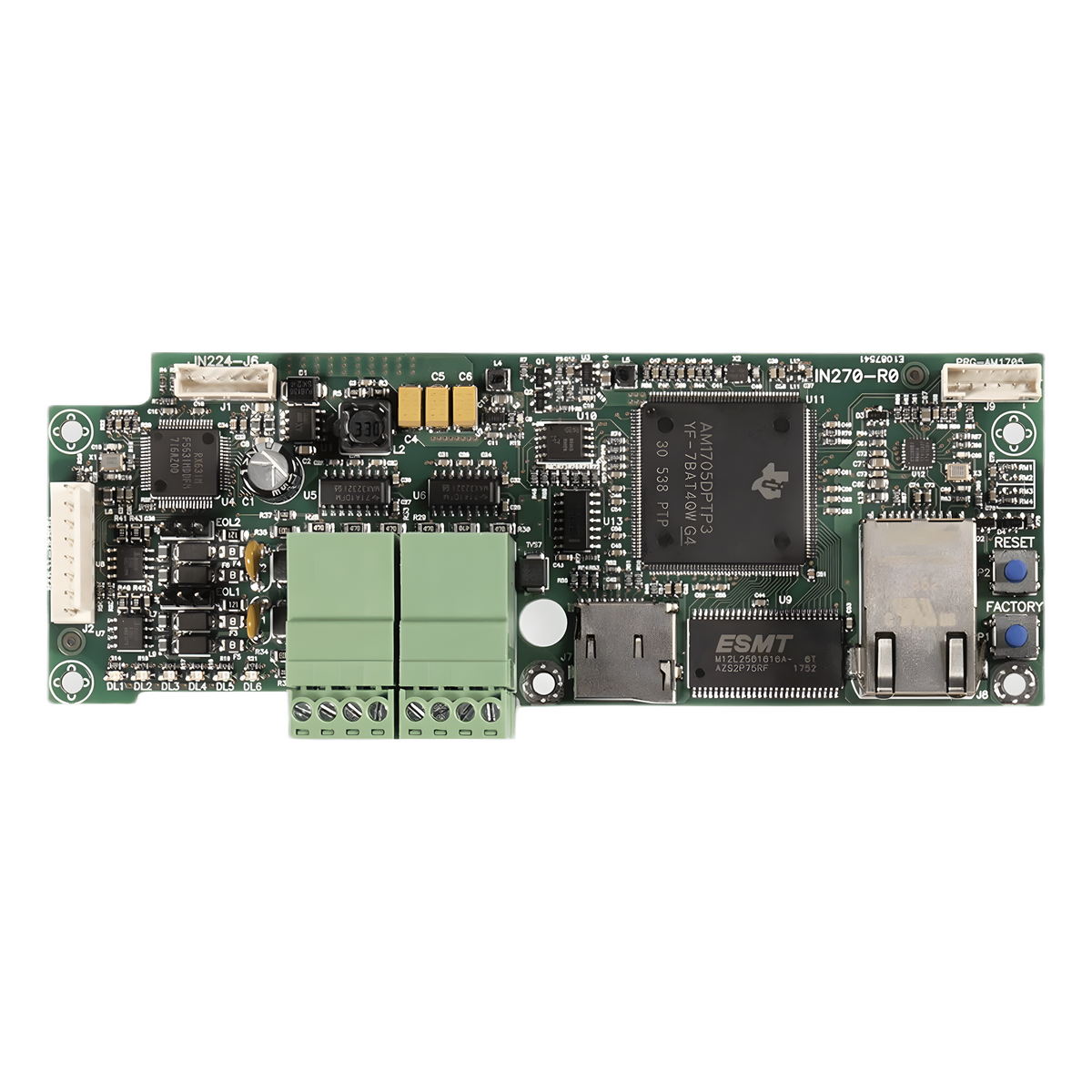Módulo de Comunicaciones Seriales y TCP-IP / 2x RS232 + 2x RS485 + Ethernet LAN / Protocolos ESPA444-PASO-WEB-SMART / Email + Web + Video ONVIF + BACnet