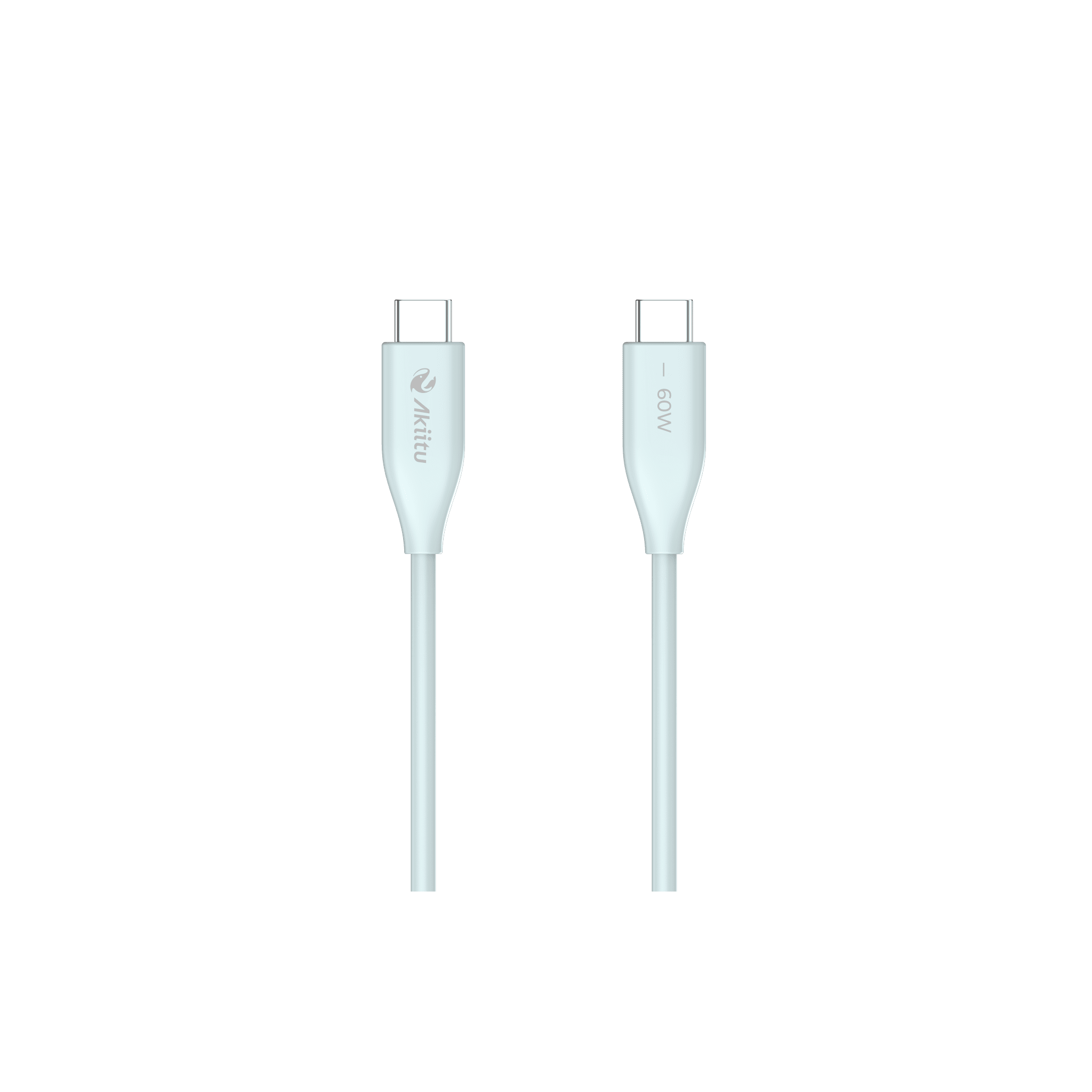 Cable de Carga USB-C a C / 1.5 Metros (4.92 Pies) / Potencia 60W / Velocidad Transferencia 480 Mbps / Tecnología GaN (Nitruro de Galio) / Fast-Charging / Material Silicona No Tóxica / Conector Aluminio Anodizado