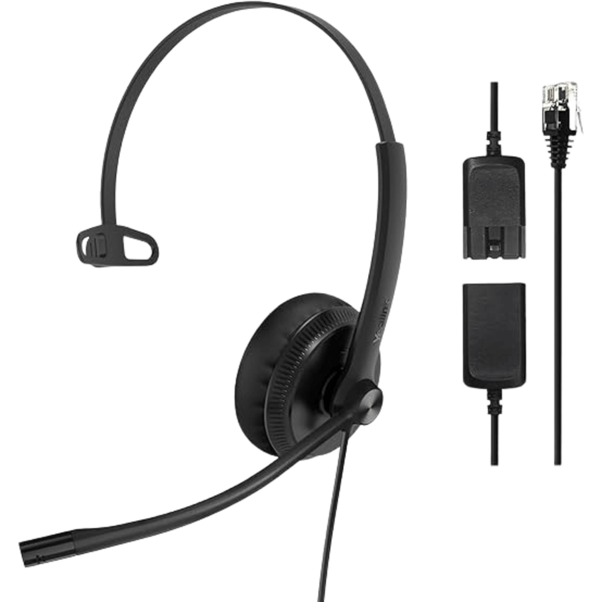 Diadema Alámbrica YHS34 Mono de Yealink QD a RJ9 con Almohadillas de Cuero