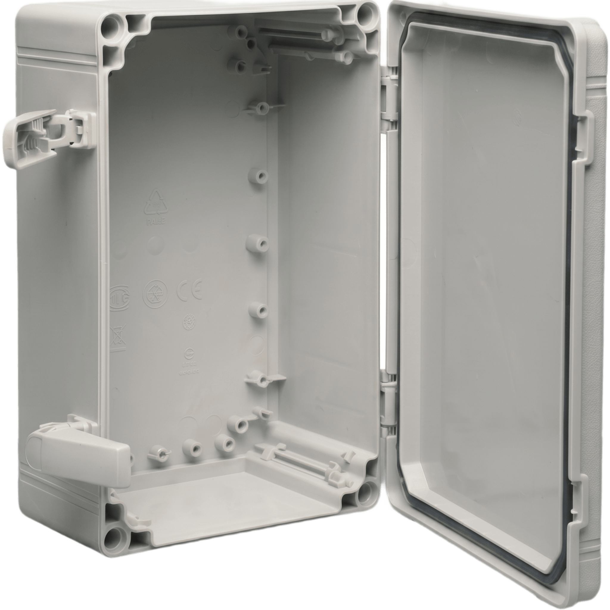 Gabinete QLine I Tipo 4X / 300 x 200 x 180 mm (11.81 x 7.87 x 7.09 in) / ABS / IP66 / Tapa Opaca con Tornillos / Montaje 280 x 180 mm / Gris RAL 7035