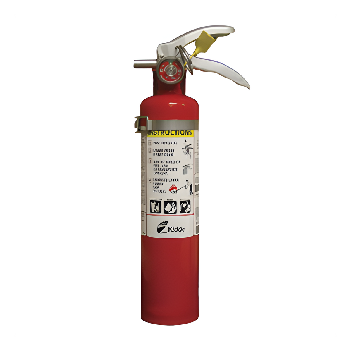 Extintor desechable de polvo químico seco multipropósito de 2.5 lb para fuegos Clase A, B y C
