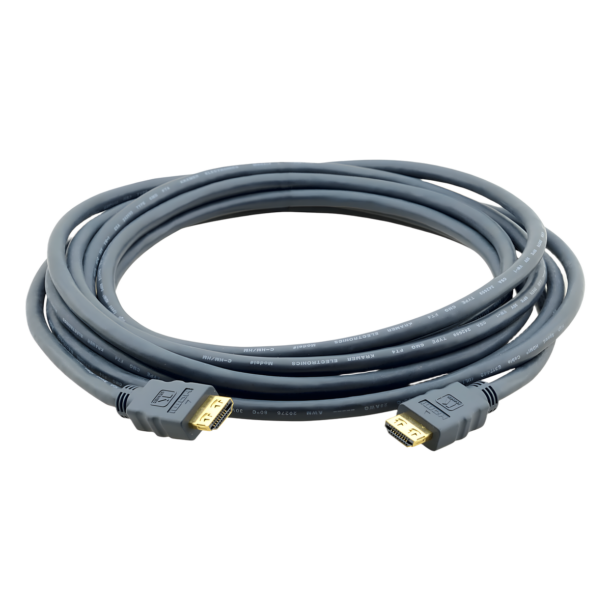 Cable HDMI Premium| Longitud 7.60 m | Alta Velocidad 18 Gbps | 4K@60Hz (4:2:0) | Conectores Dorados 24K | K-Lock Resistentes | Triple Blindaje | Certificado Premium