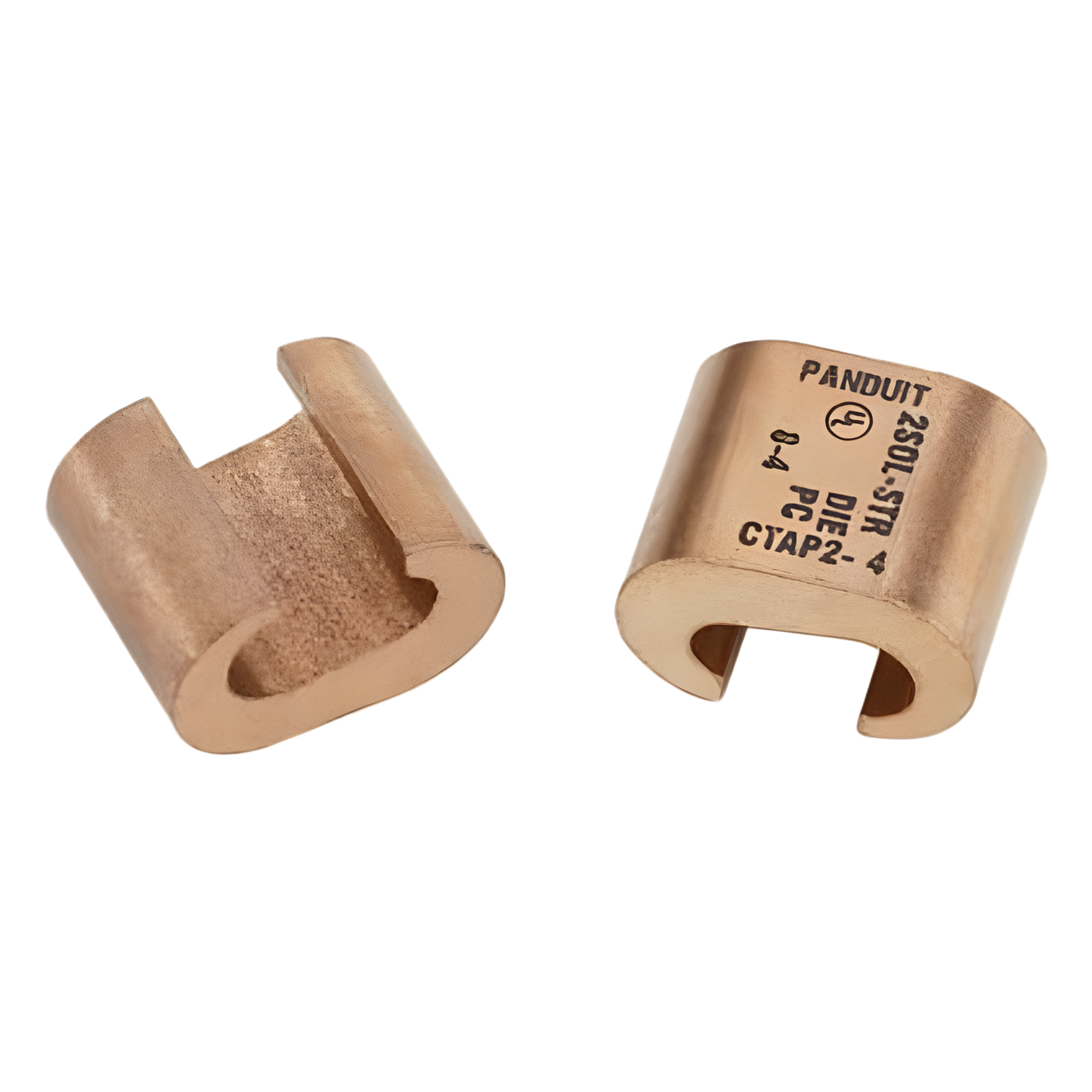 Conector de compresión tipo C StructuredGround CTAP2-2-X, Conductor de cobre 2 AWG, 1pz.