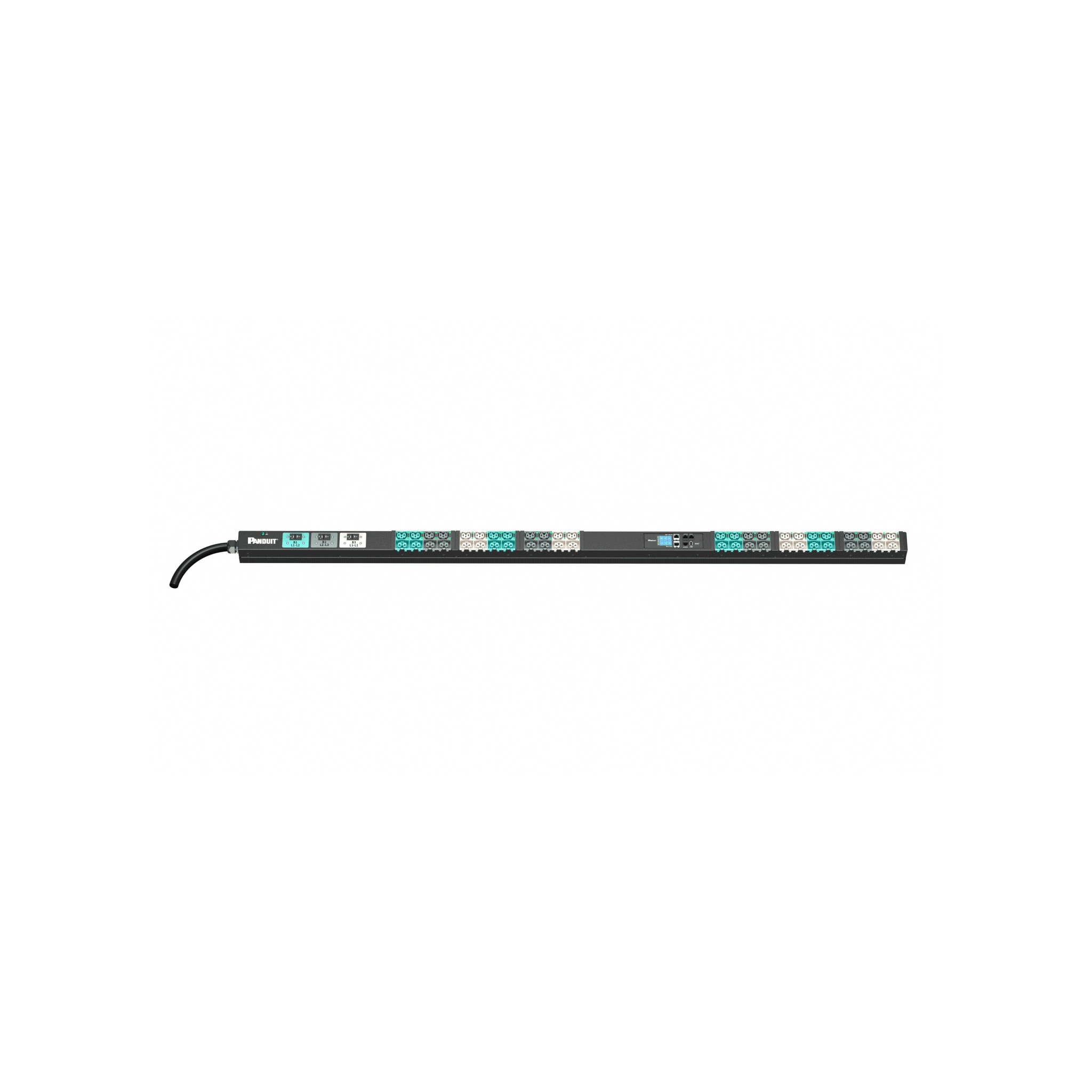 PDU Inteligente Monitoreable y Switchable EL2P para Distribución de Energía, Enchufe de Entrada NEMA L21-30P, Con 24 Salidas C13/C15 y 24 C13/C15/C19/C21, de Instalación Vertical, 208 Vca, 30 Amp