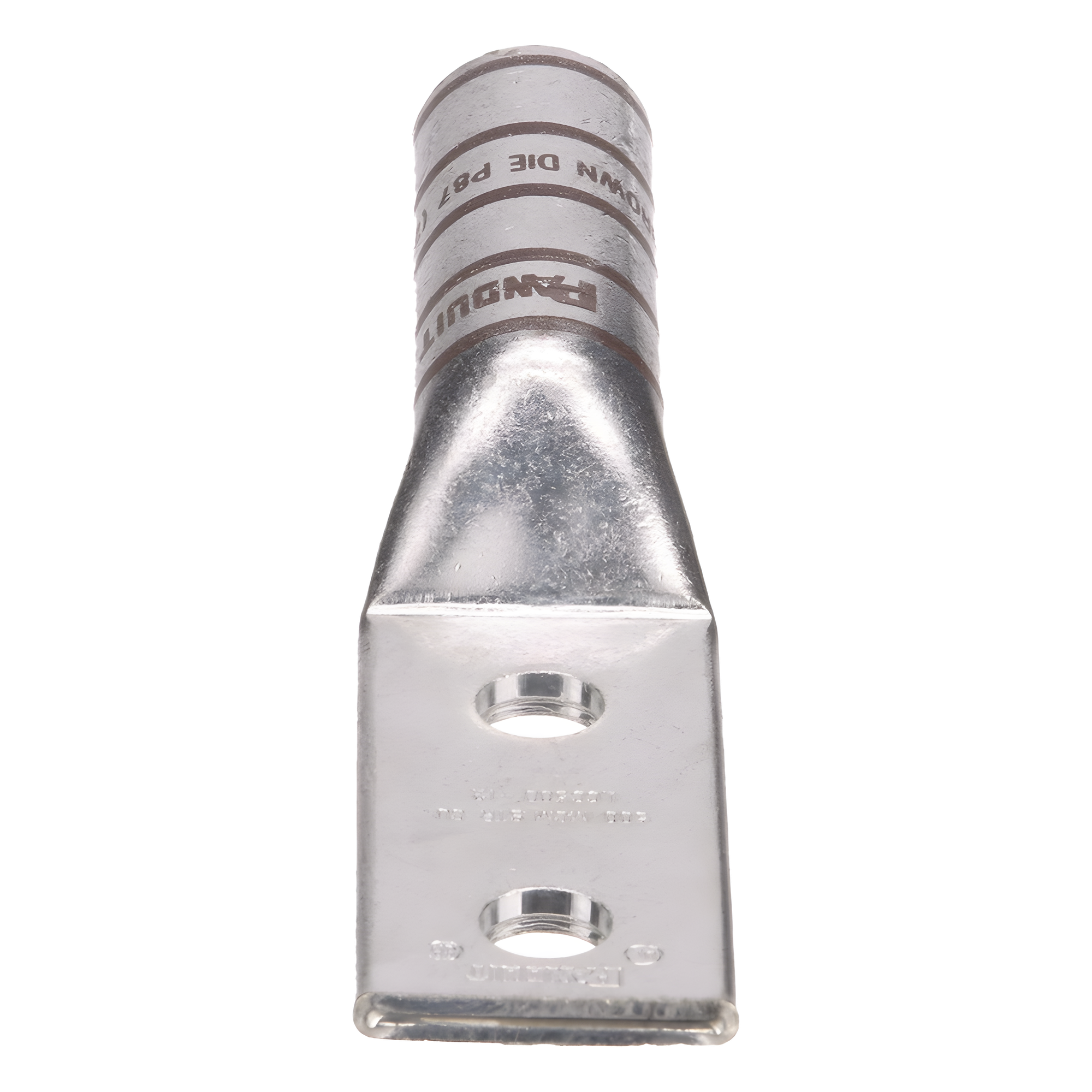 Zapata de compresión LCC500-12-6 para cal. 500 Kcmil, Doble barreno para tornillo prisionero de 1/2, Espaciado de orificios 44.5mm, 1 Pz