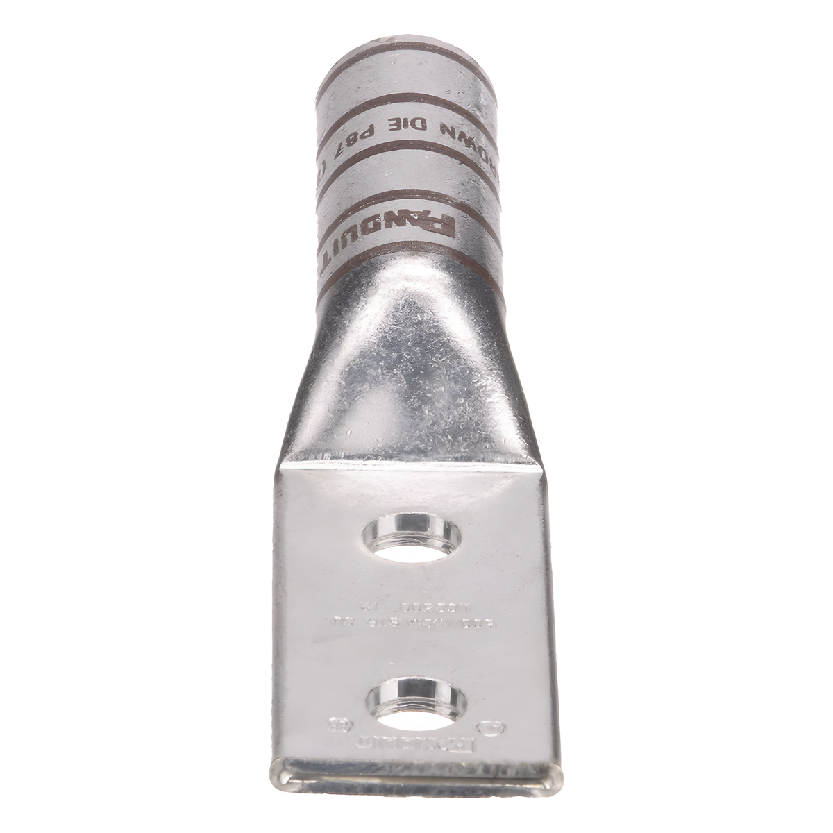 Zapata de compresión LCC500-12-6 para cal. 500 Kcmil, Doble barreno para tornillo prisionero de 1/2, Espaciado de orificios 44.5mm, 1 Pz