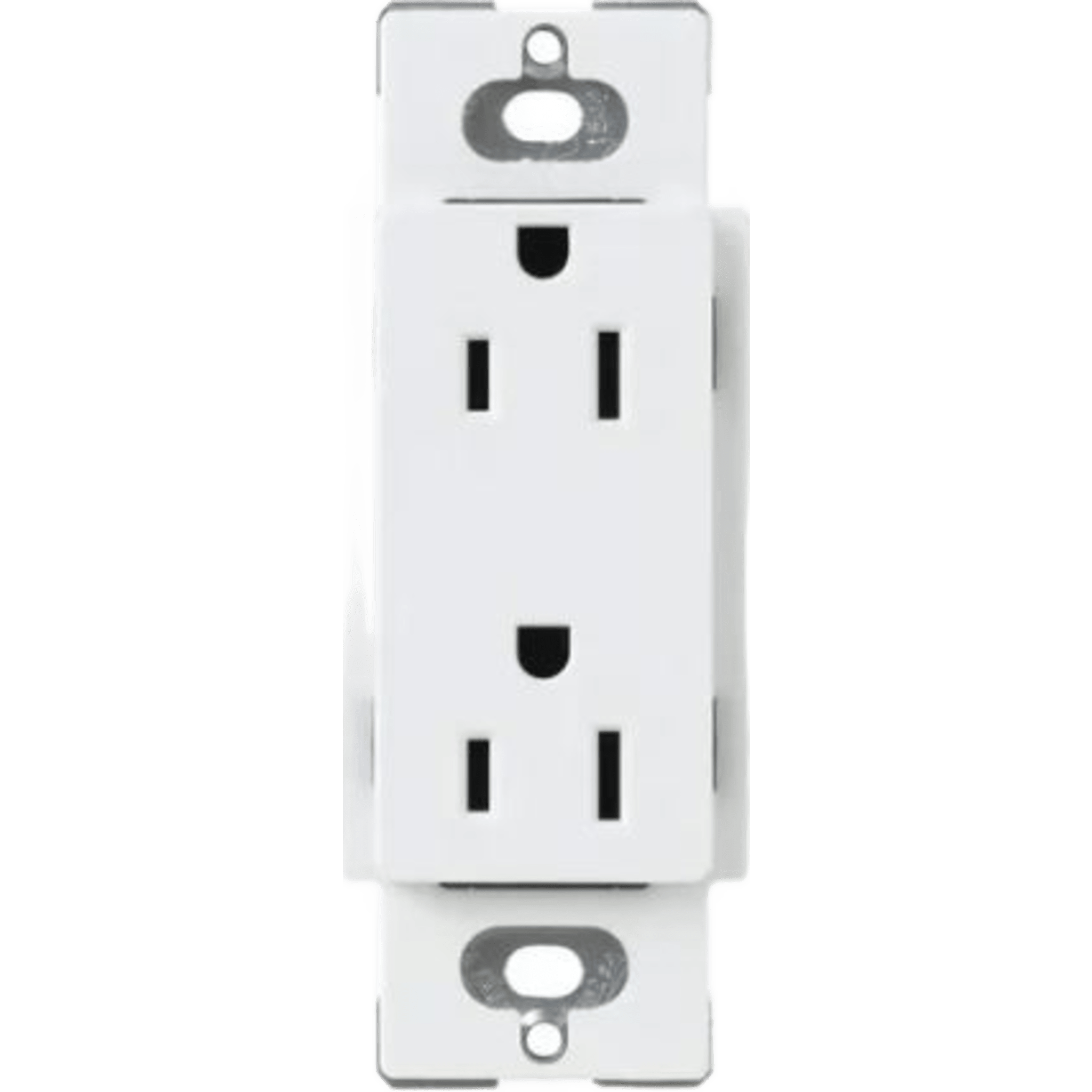 Tomacorriente receptáculo convencional  120V, 15A, color blanco.