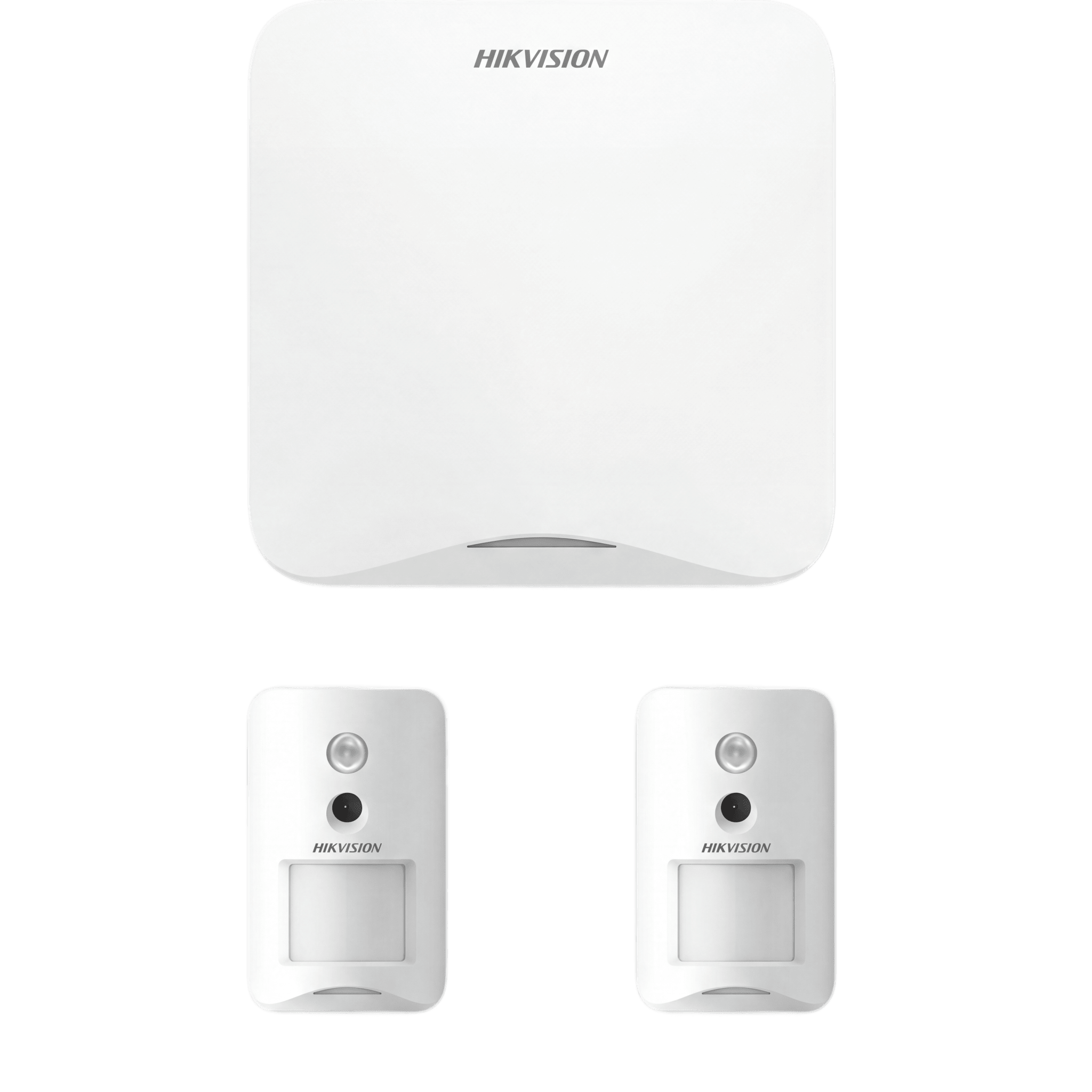 (AX HOME) KIT de Alarma AX HOME / Incluye: 1 Panel Wi-Fi / 2 Cámaras Inalámbricas + PIR / Batería de Respaldo / Compatible con Hik-Connect P2P y Hik-Partner PRO