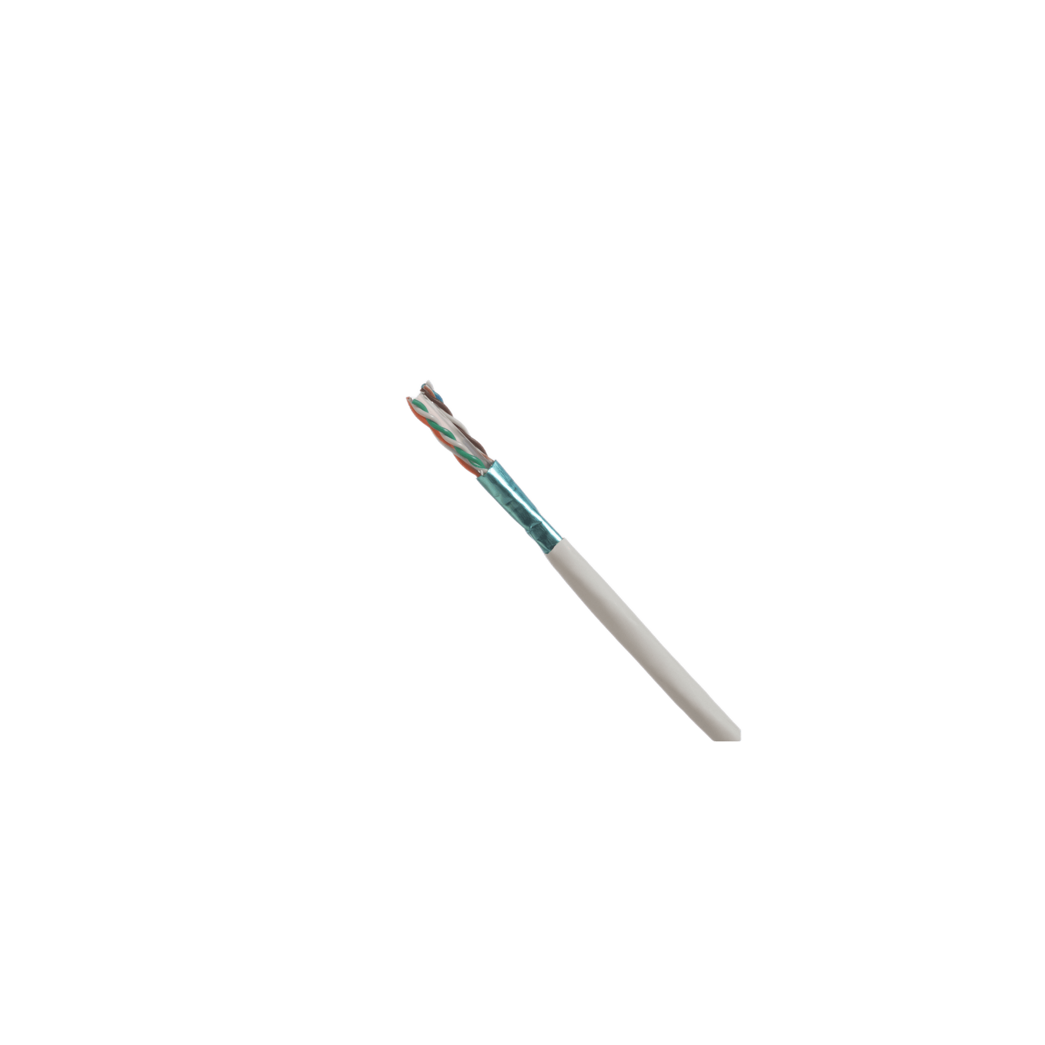 Bobina de Cable UTP de 4 Pares, Cat6A, 23 AWG, CMP (Plenum), Color Blanco, 305m