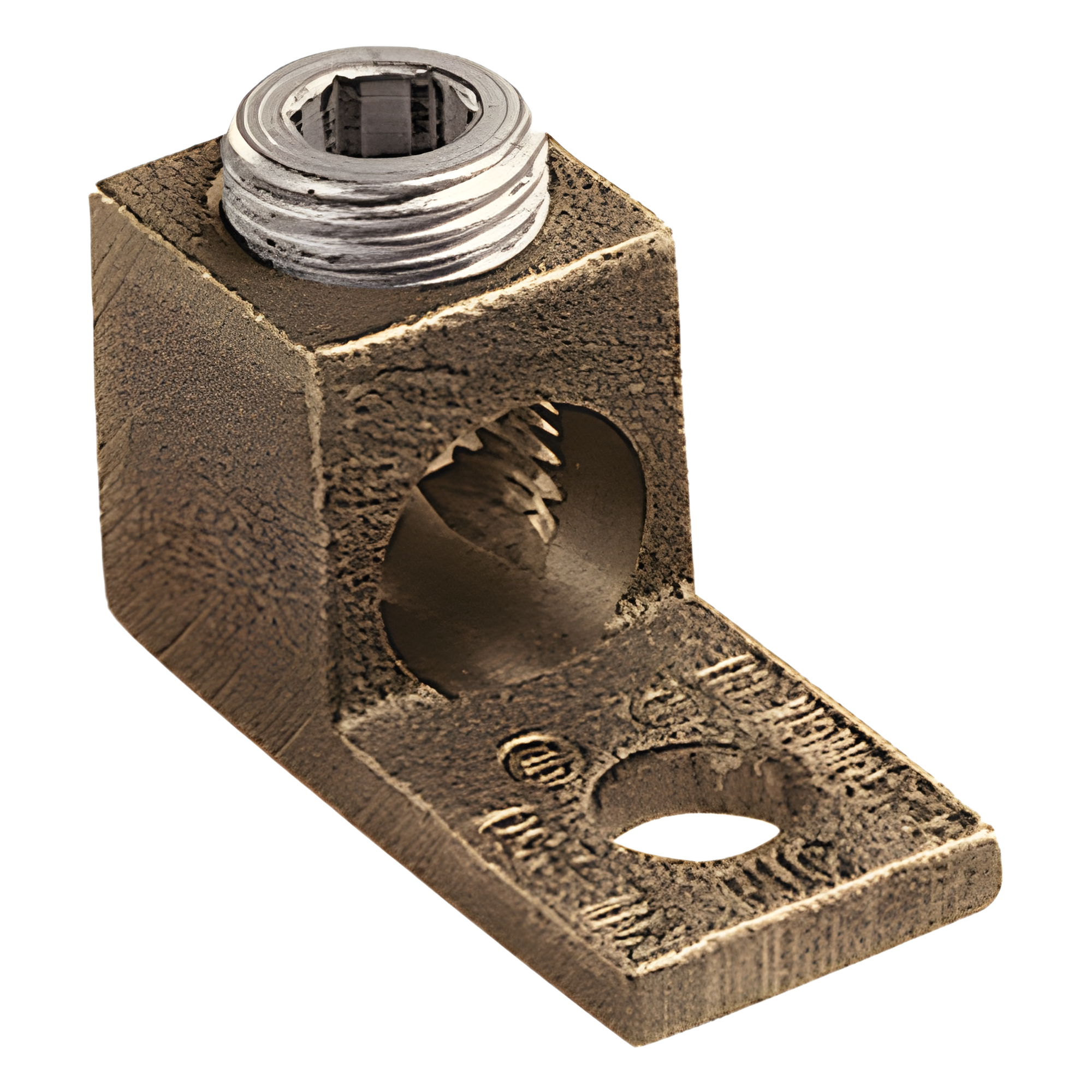 Terminal Tipo Lengüeta Recta de Cobre, Cal. 8 a 1/0 AWG,  Orificio para perno de 5/16" (7.9mm)