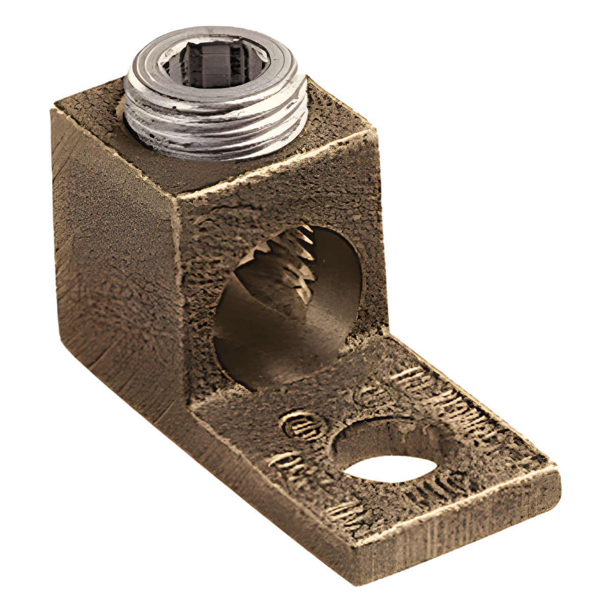 Terminal Tipo Lengüeta Recta de Cobre, Cal. 8 a 1/0 AWG,  Orificio para perno de 5/16" (7.9mm)