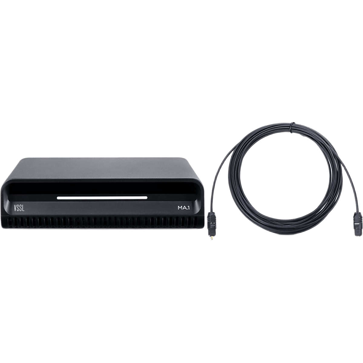 Amplificador de Audio Streaming VSSL MA1 125W Clase D | 2 Canales | AirPlay 2 + Google Cast | Bluetooth 5.3 | HDMI eARC | Cable Óptico Toslink 4.6 m (15 ft) | Multiroom Audio