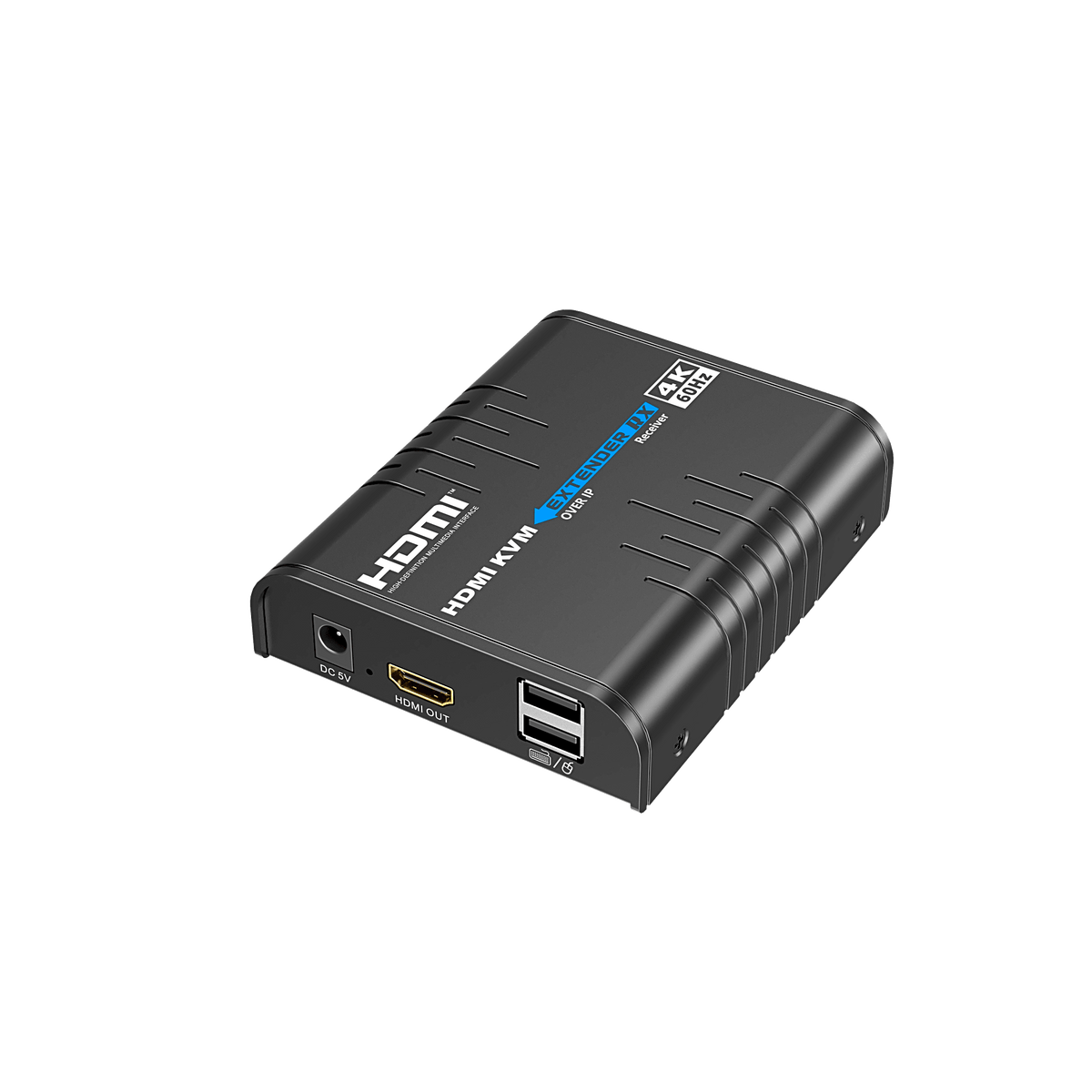 Extensor KVM HDMI 4K a 60 Hz | Transmisión hasta 120 mts con CAT6 | Resolución 4096x2160@60Hz | Ancho de Banda 18Gbps | HDCP1.4 y HDCP2.2 | Latencia 120~170ms | Conexión 1:1, 1:N, N:1, N:N | Solo Receptor