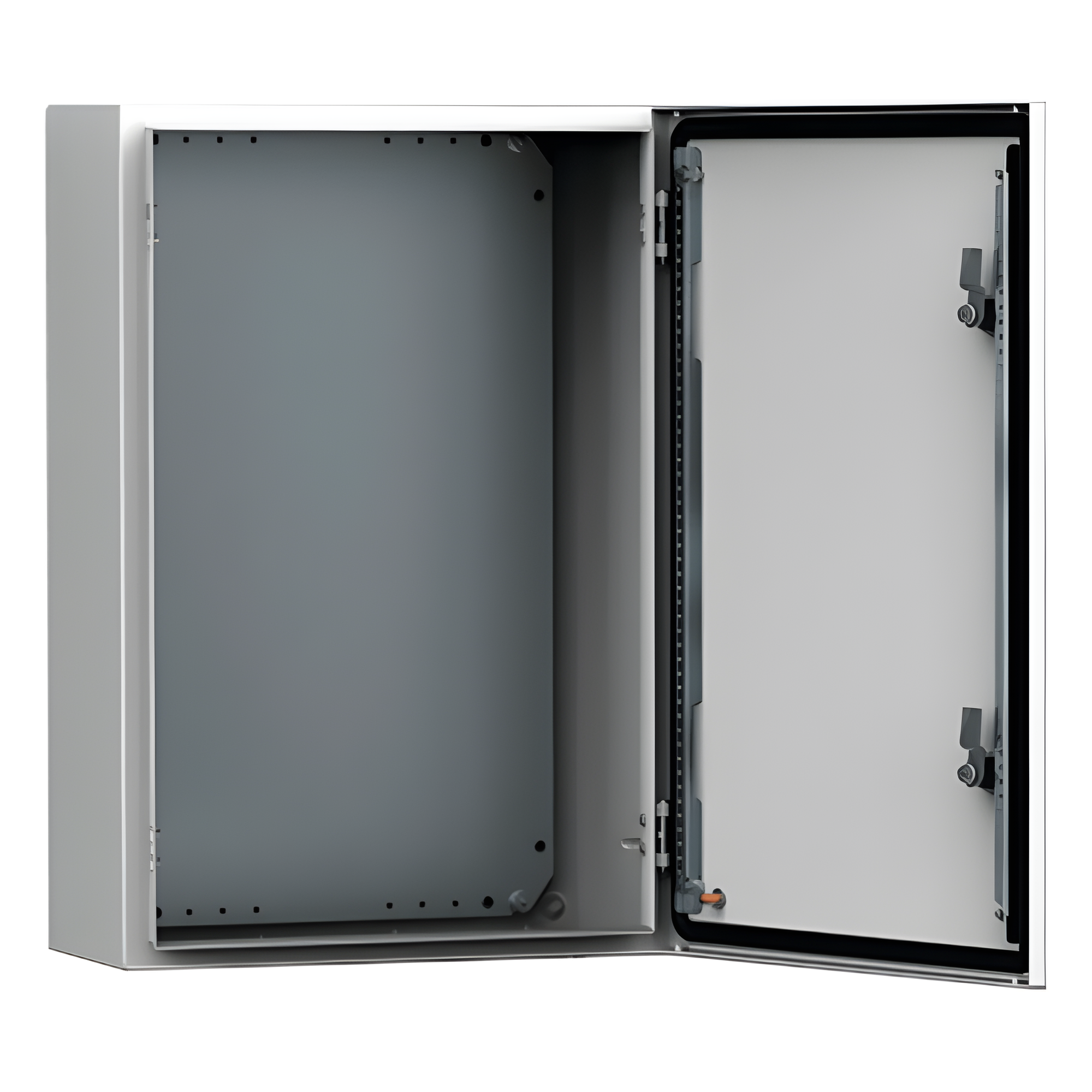 Gabinete de Uso Exterior MAS 500 x 400 x 210 mm NEMA 4/12/13; IP66; IK10 de Acero Dulce 1.5 mm con Platina de Montaje Incluida Color Gris Claro