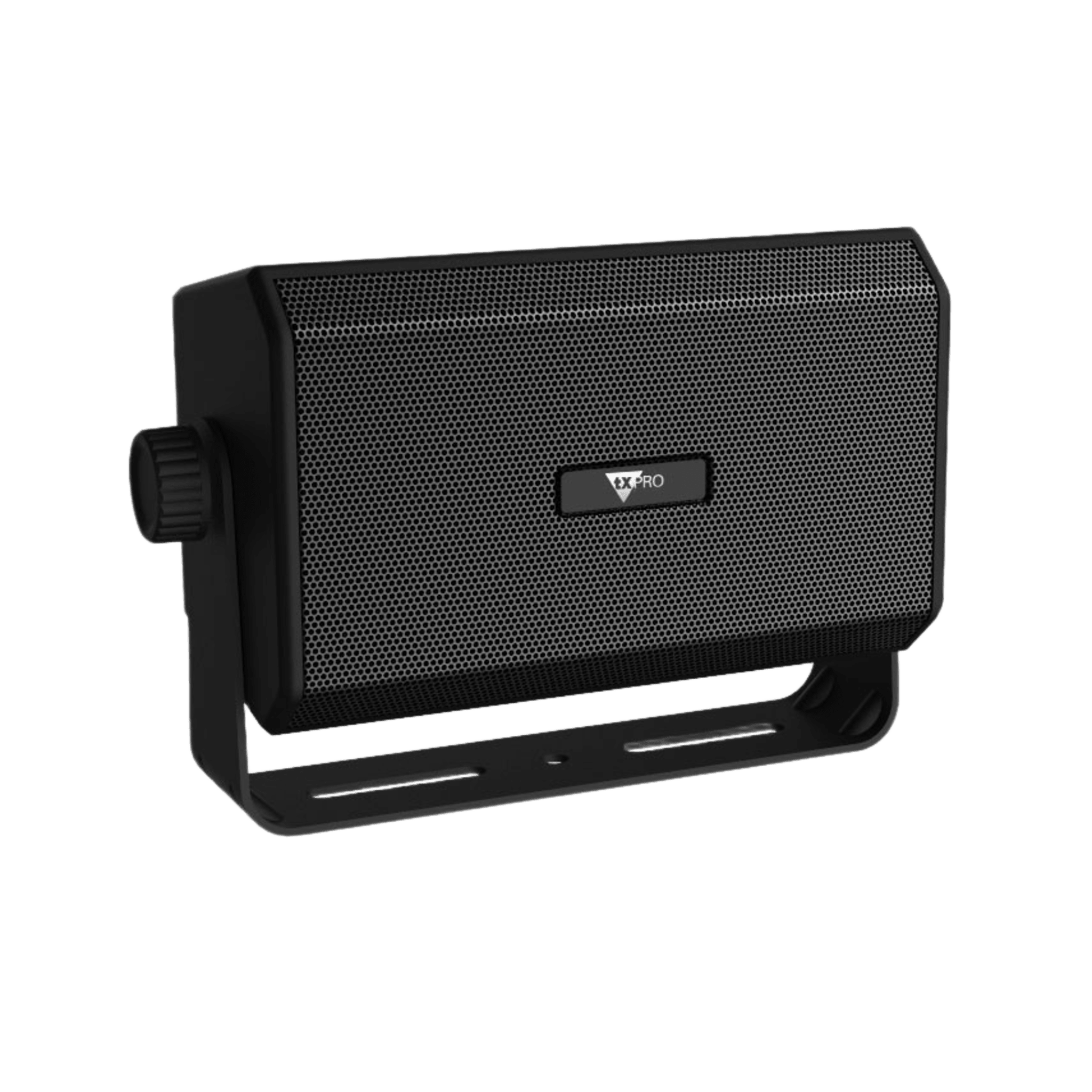 Altavoz Externo Compacto / 10W 8 Ohm / Perfil Bajo / Soporte Ajustable 180° / Conector de Audio 3.5 mm / Compatible con radios comerciales, CB, GMRS, Marinos, Radioafición