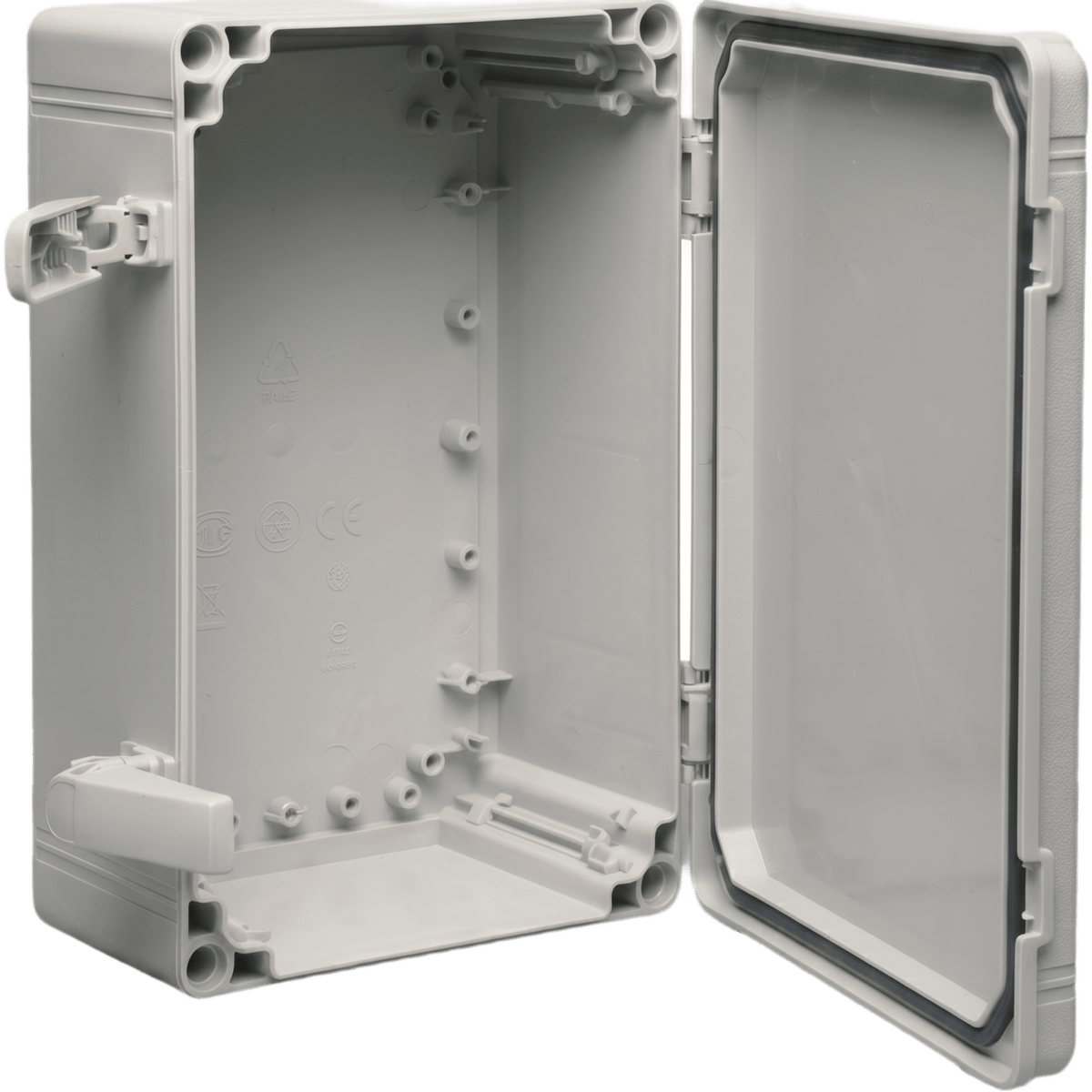 Gabinete QLine I Tipo 4X / 600 x 400 x 180 mm (23.62 x 15.75 x 7.09 in) / ABS / IP66 / Tapa Opaca con Tornillos / Montaje 580 x 380 mm / Gris RAL 7035