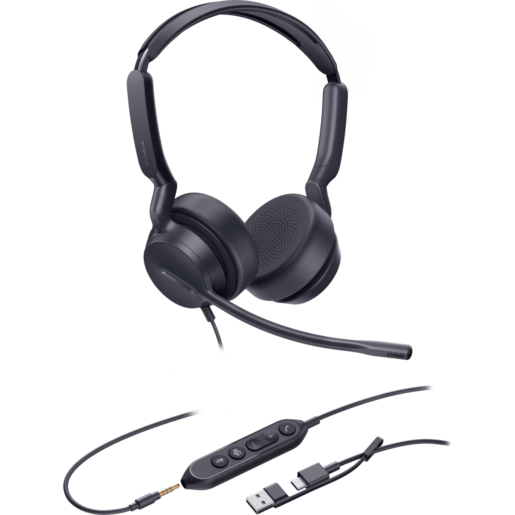 Audífonos Yealink UH42 SE Dual USB C/A con Cancelación de Ruido por IA para Llamadas y Videoconferencias