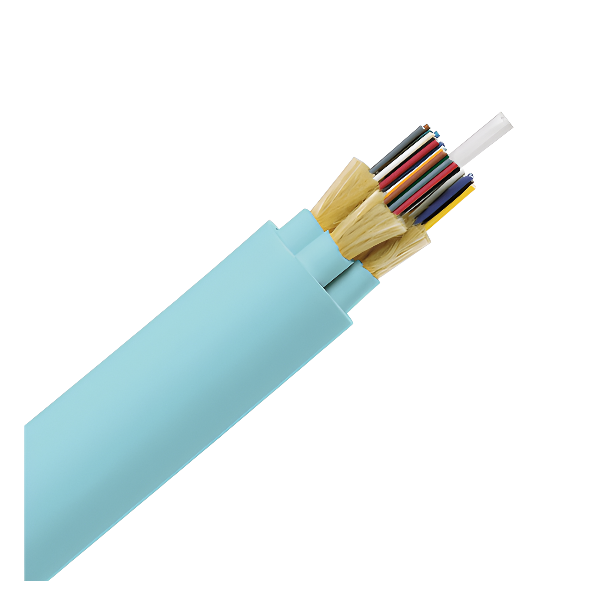 Cable de Fibra Óptica de 48 Hilos, Multimodo OM4 50/125 Optimizada, Interior, Tight Buffer 900um, No Conductiva (Dieléctrica), OFNR (Riser), Precio Por Metro