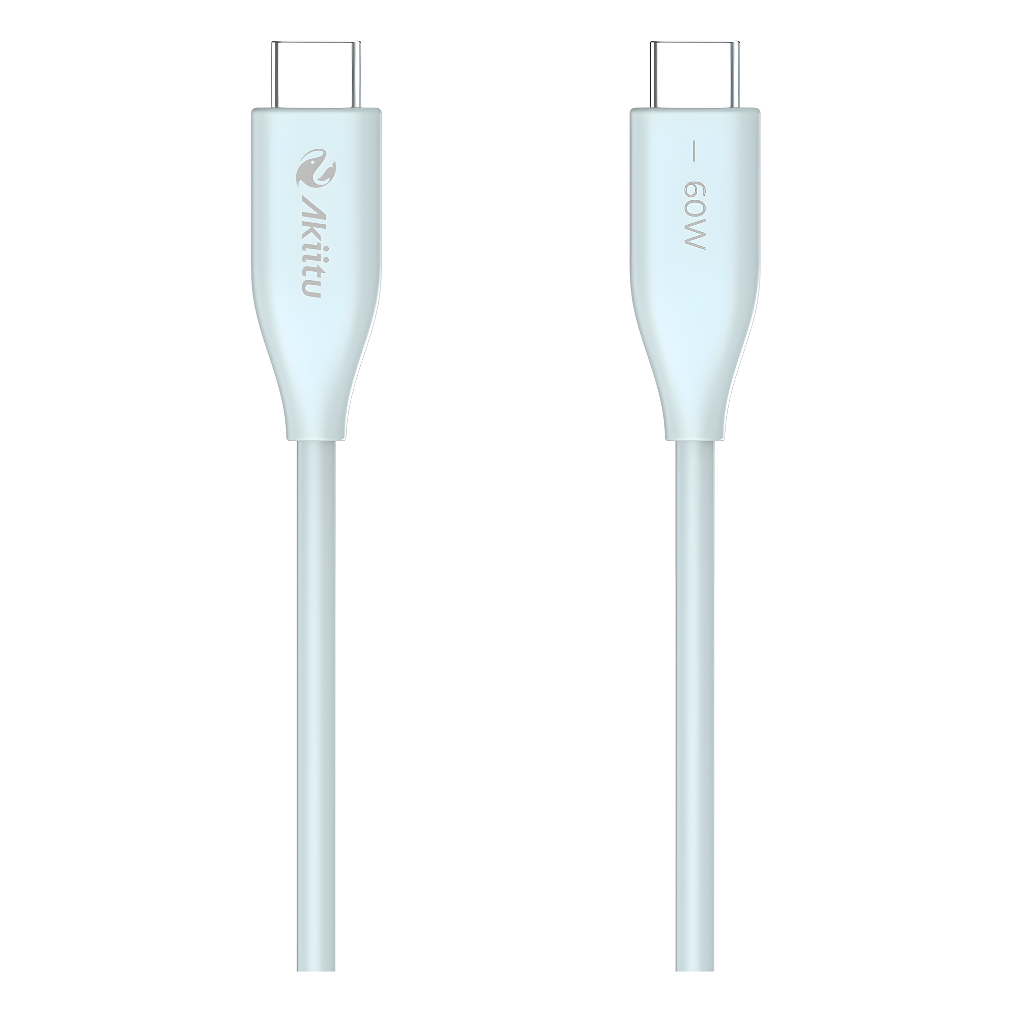 Cable de Carga USB-C a C / 1.5 Metros (4.92 Pies) / Potencia 60W / Velocidad Transferencia 480 Mbps / Tecnología GaN (Nitruro de Galio) / Fast-Charging / Material Silicona No Tóxica / Conector Aluminio Anodizado