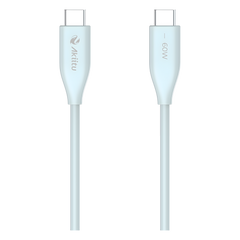 Cable de Carga USB-C a C / 1.5 Metros (4.92 Pies) / Potencia 60W / Velocidad Transferencia 480 Mbps / Tecnología GaN (Nitruro de Galio) / Fast-Charging / Material Silicona No Tóxica / Conector Aluminio Anodizado