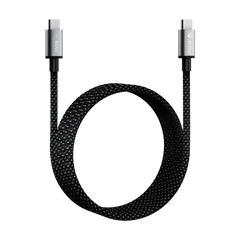 Cable de Carga USB-C a C 1.5 Metros (4.92 Pies) / Tecnología GaN (Nitruro de Galio / Fast-Charging / Potencia 60W / Velocidad Transferencia 480 Mbps / Material Nylon / Conector Aluminio Anodizado