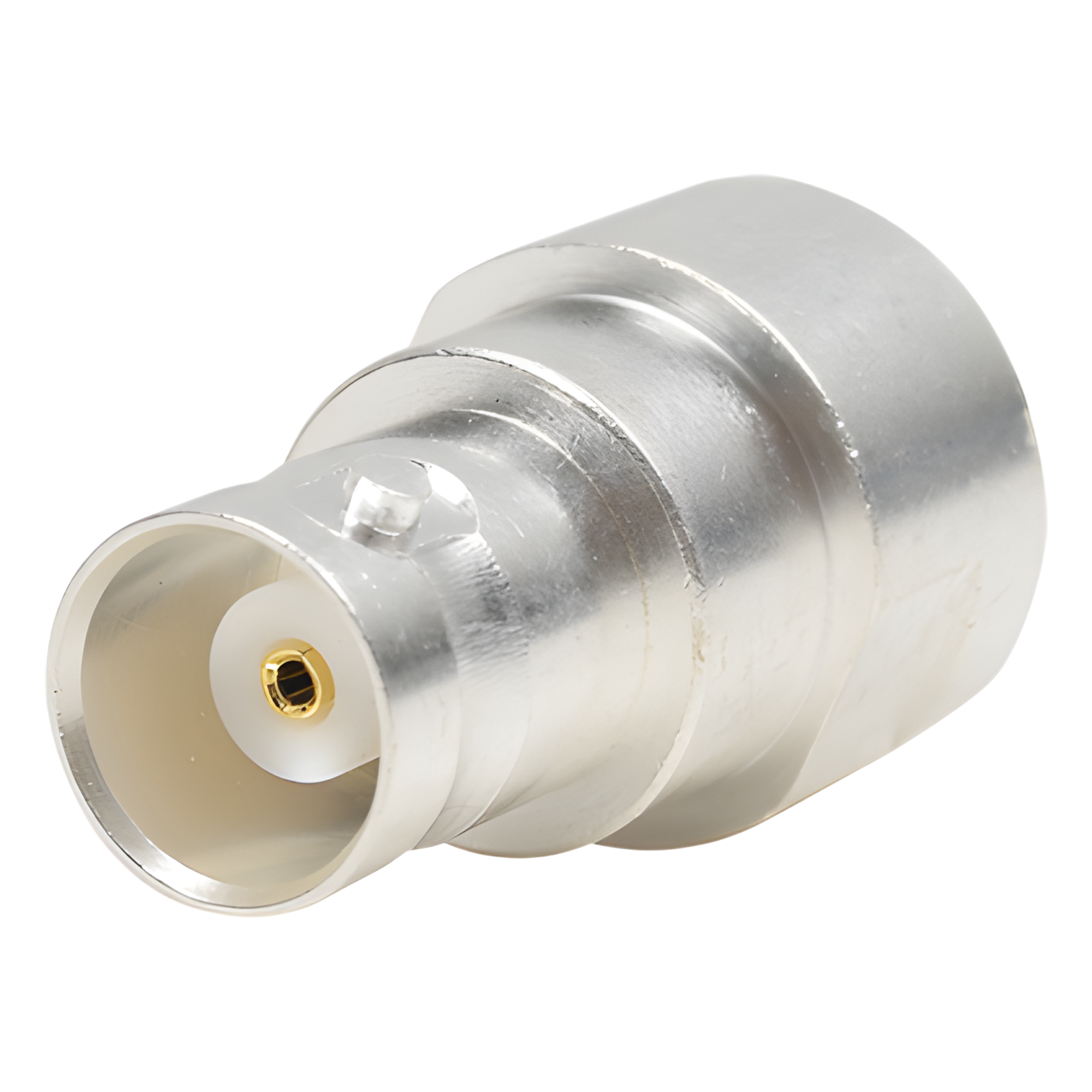 Adaptador UNIDAPT Hembra a BNC Hembra. Plata / Oro / Teflón.