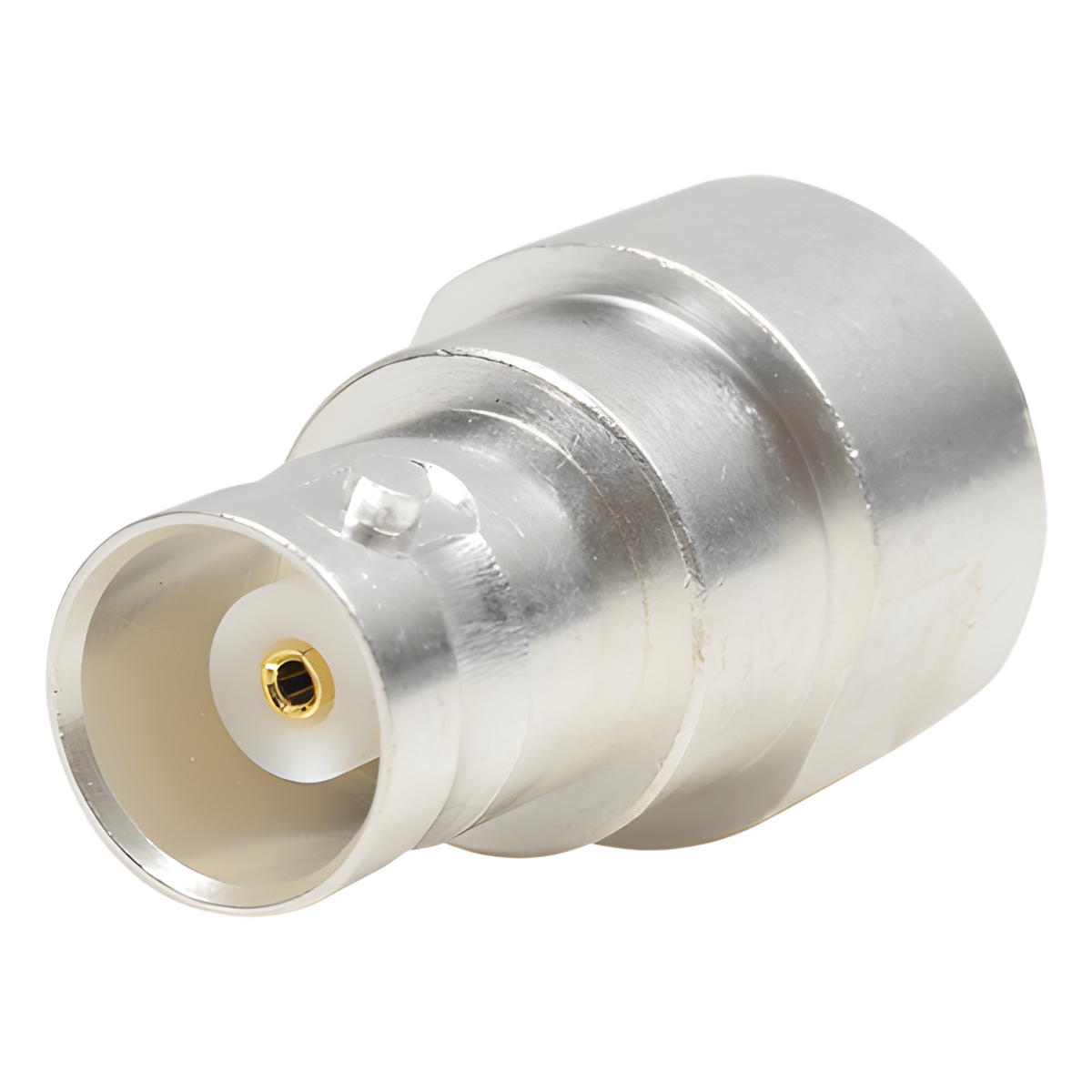Adaptador UNIDAPT Hembra a BNC Hembra. Plata / Oro / Teflón.