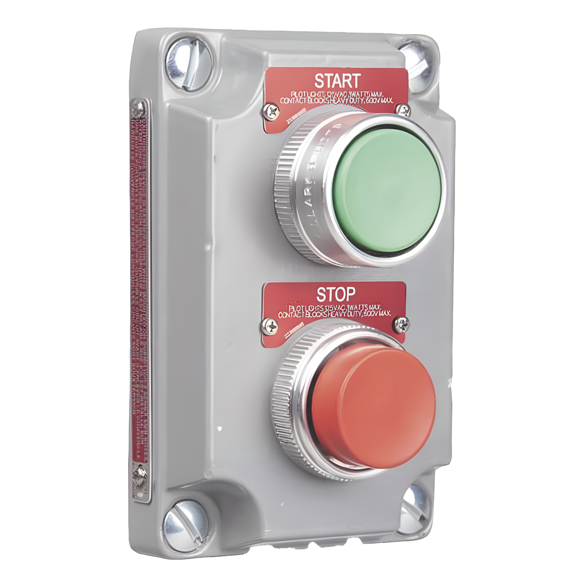 Cubierta para Estación de Control con 2 Botones Pulsadores de Arranque y Paro.