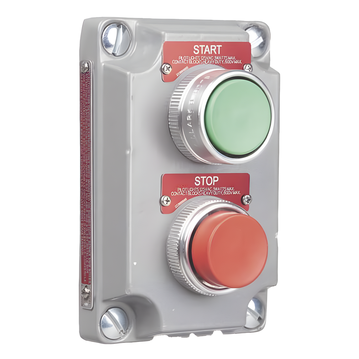 Cubierta para Estación de Control con 2 Botones Pulsadores de Arranque y Paro.