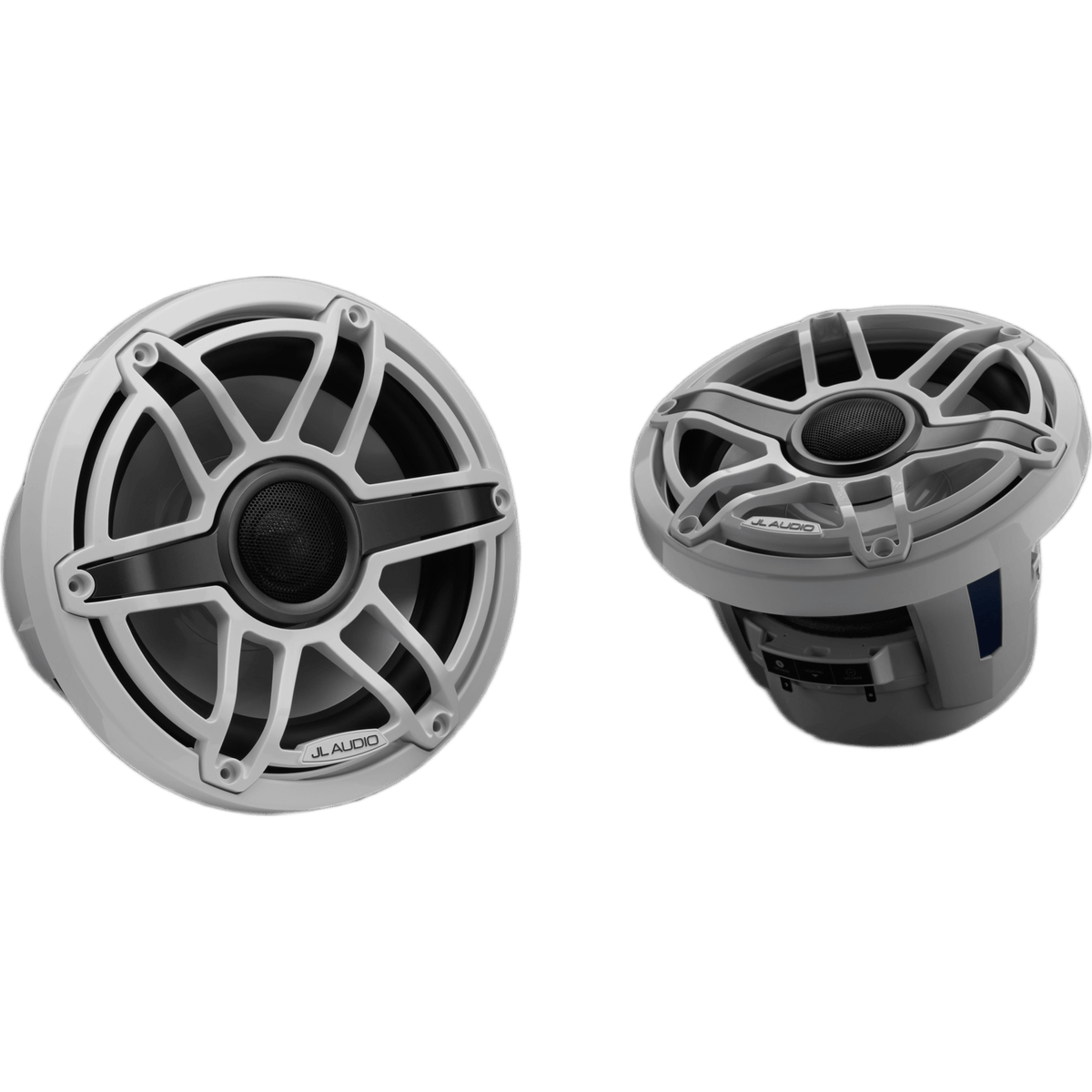 Bocinas Náuticas Coaxiales 8.8" (224 mm) / 125 W RMS / 90.5 dB / 38 Hz-20 kHz / 4 &Omega; / Polipropileno con Mica / Tweeter Cúpula de Seda / Rejilla Deportiva Blanca