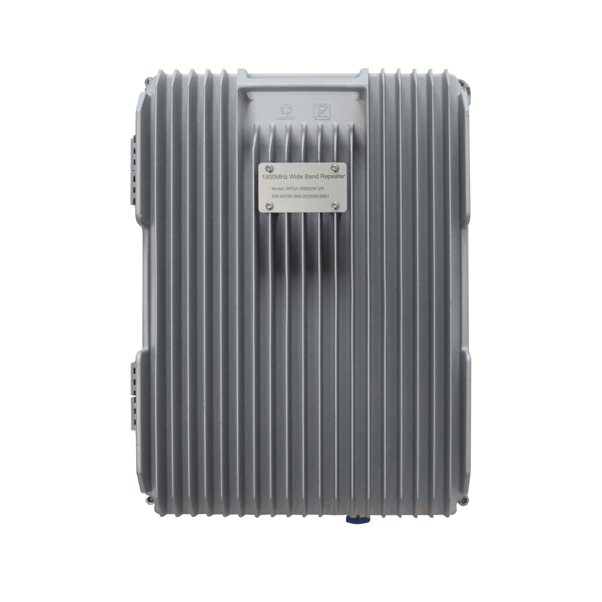 COBERTURA DE HASTA 5 km / Amplificador de Señal Celular / Banda 2, 1900 MHz. / 20 Watts de Potencia / Banda Ancha Multioperador / Protección Autoexcitación / Pantalla Interior para Monitoreo / Gabinete IP65.