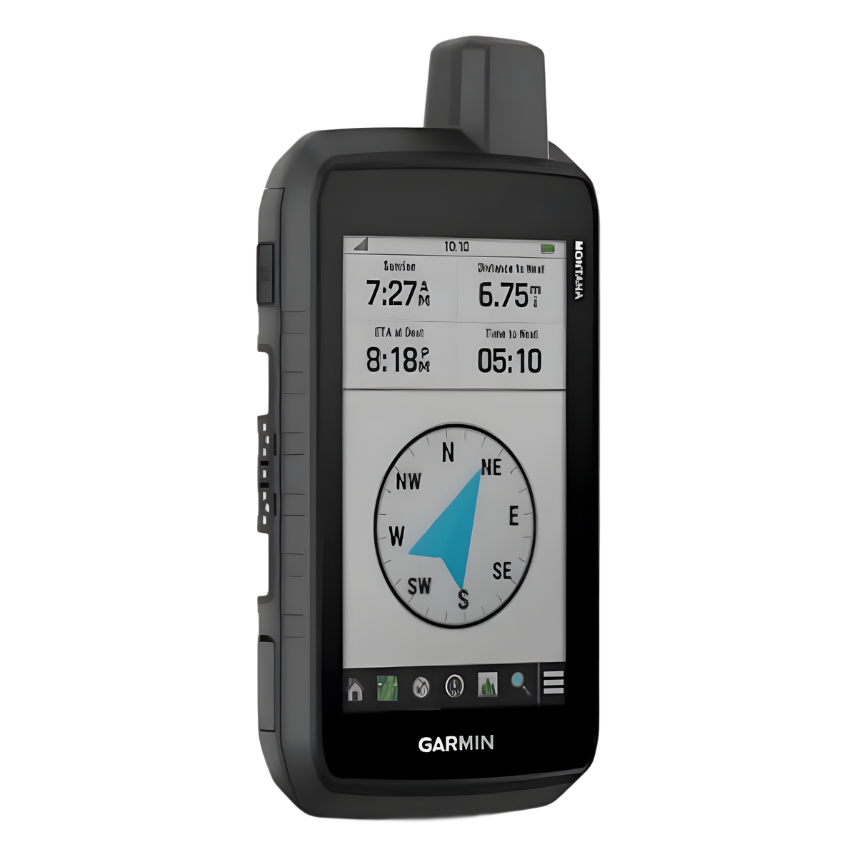 Montana® 710 / Pantalla Táctil WVGA 5" / Vidrio Químicamente Reforzado / Resistencia al Agua IPX7 / MIL-STD-810 / Batería Ion Litio Hasta 24 horas / Sensores GPS-GLONASS-Galileo / Interfaz USB-C / Map