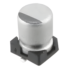 Capacitor Electrolítico de Aluminio de 1uF, 50V, 20% tipo SMD.