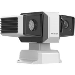 Punta de Poste IP Dual / PTZ 4 Megapixel (40X Zoom) + Panorámica 4 Megapixel (4 mm) / 500 mts IR Laser / IP67 / IK10 / EIS / WDR 150 dB / Wiper / Anticorrosión (NEMA 4X)