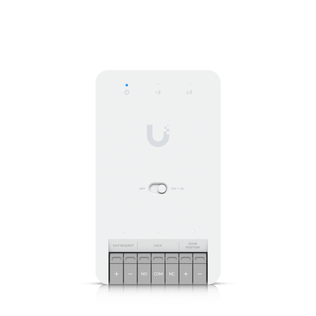 Centro de Control de Acceso Compacto Ubiquiti UniFi / Terminal de Bloqueo 12V / Entradas Adicionales Sensor y Botón / Alimentación PoE++ / Conexión para Dos Lectores o Cámaras / Uso Interior