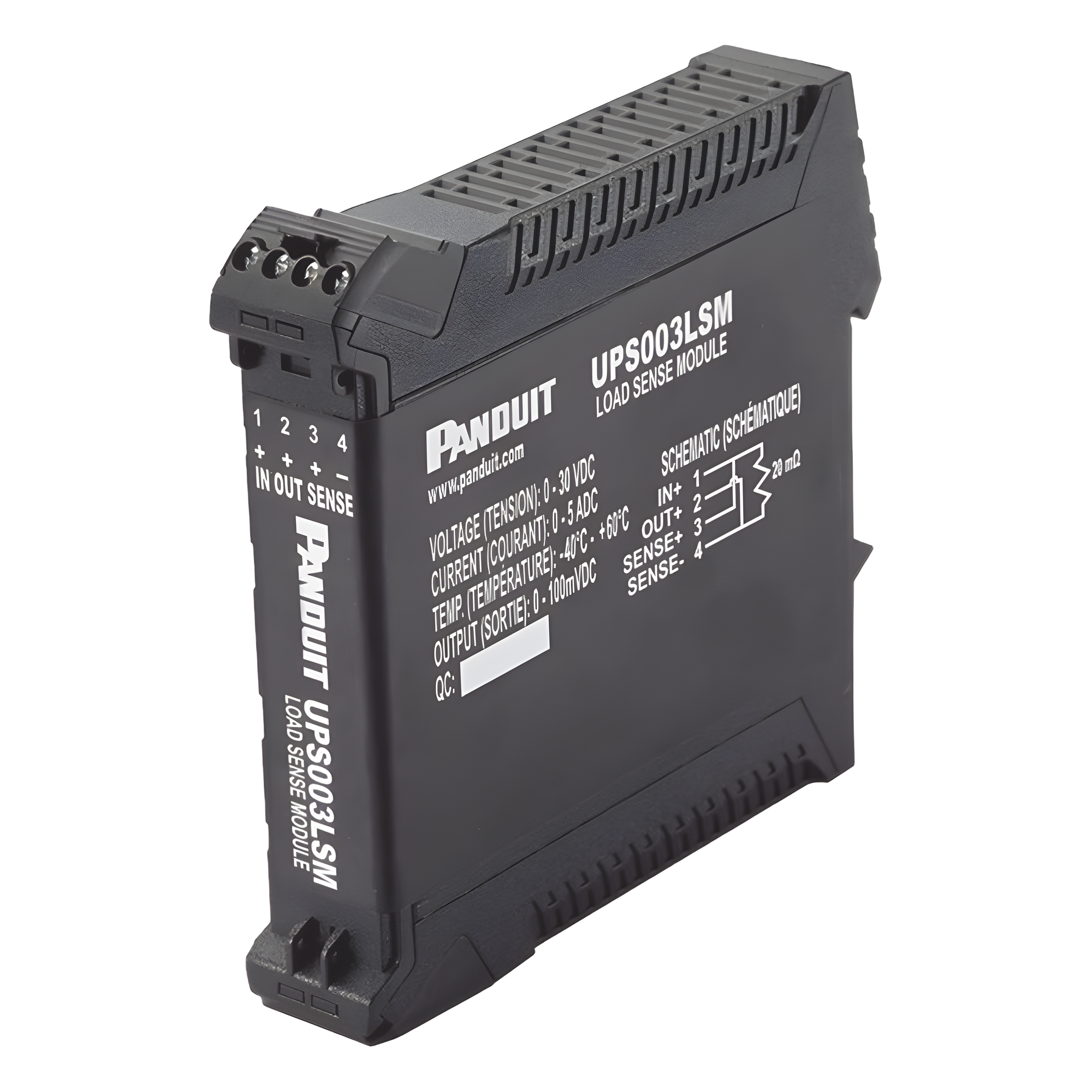 Sensor de Carga, Para UPS Industrial de Panduit UPS00100DC, De Montaje en Riel Din, Color Negro