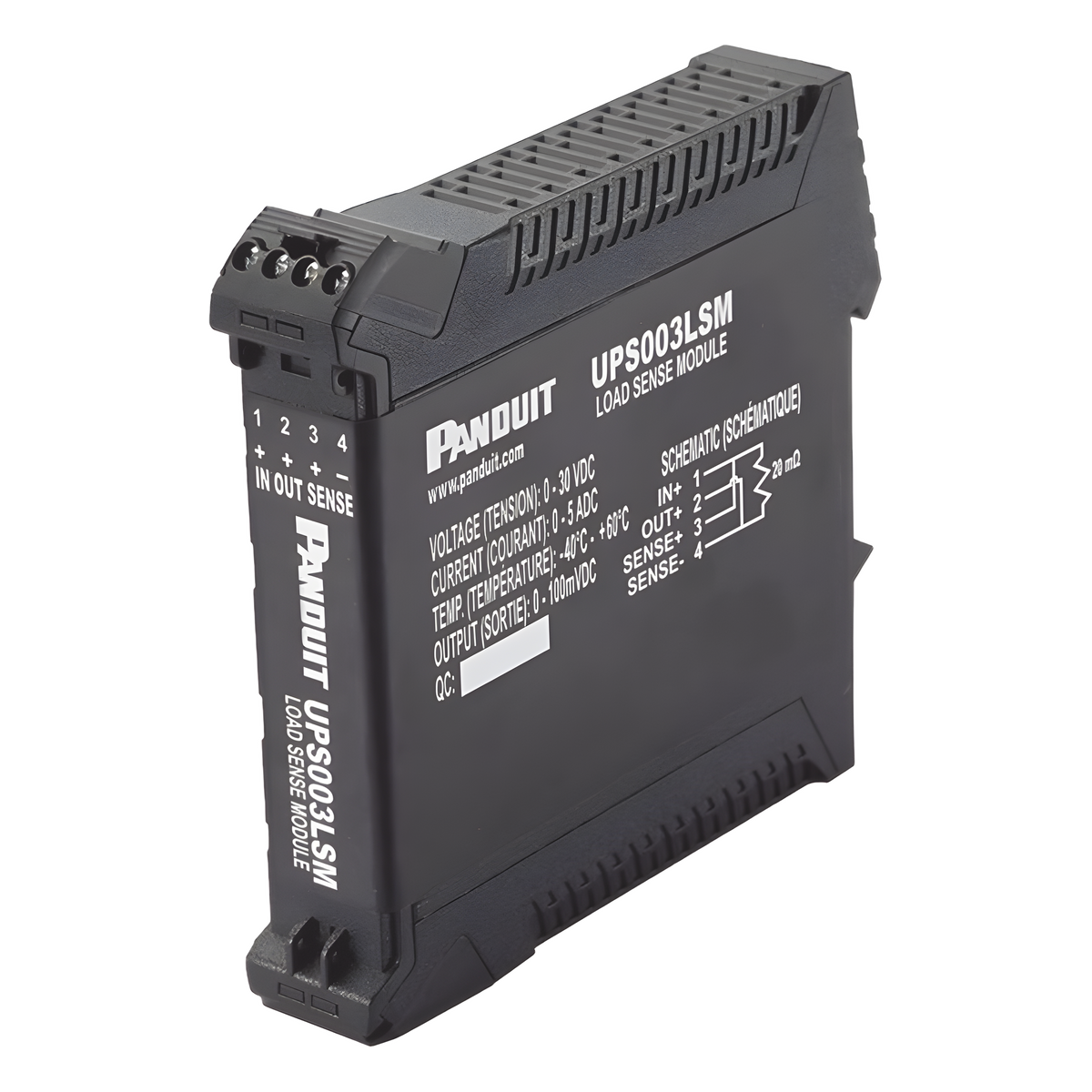 Sensor de Carga, Para UPS Industrial de Panduit UPS00100DC, De Montaje en Riel Din, Color Negro