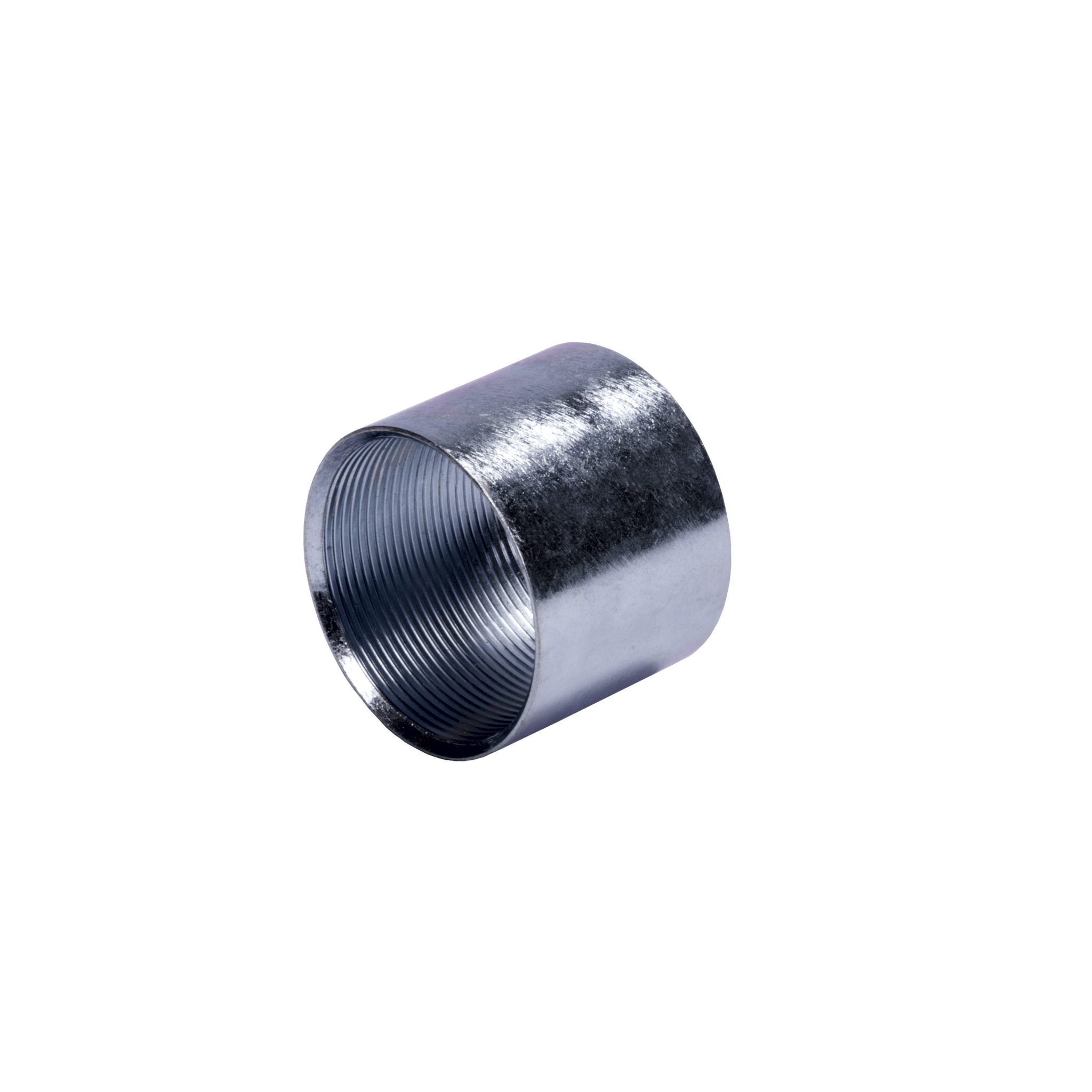 Cople de 2" ( 51 mm) para Tubo Pared Gruesa (IMC) /Galvanizado / Etiqueta Amarilla.