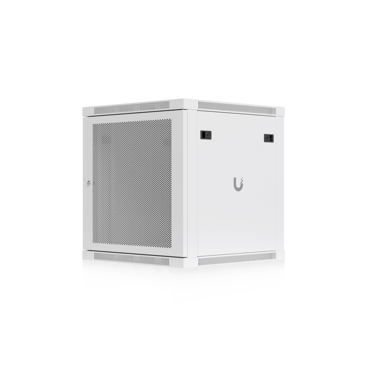 UACC Rack Cabinet 12U (598 x 600 mm) - Gabinete Cerrado para Montaje en Pared con Puerta Frontal Perforada, Totalmente Ensamblado con Ventiladores Integrados y Paneles Removibles