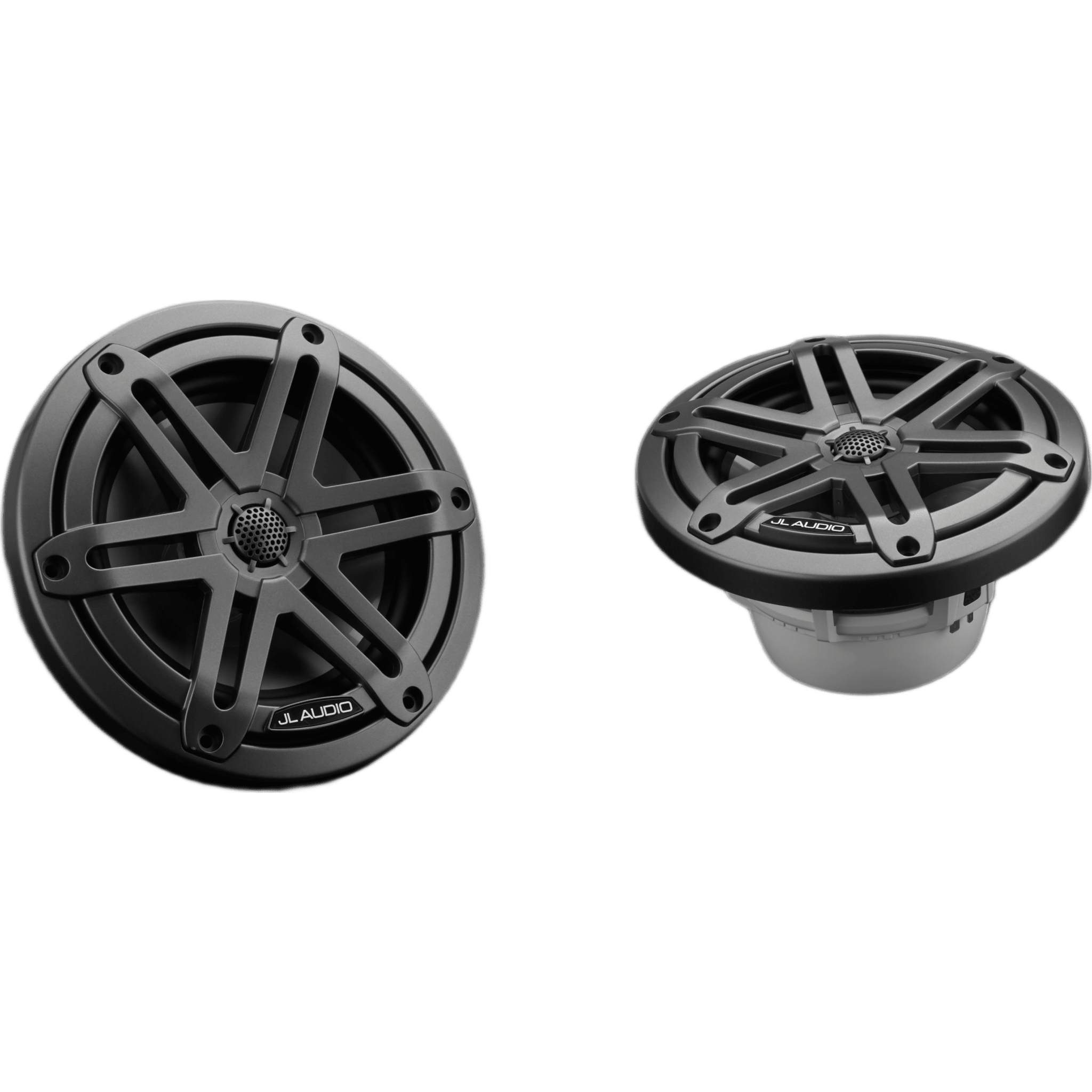 Bocinas Náuticas JL Audio M3 / 6.5" Coaxiales / 60 W RMS / Tweeter Cúpula Seda 19 mm / LED RGB / Rejilla Deportiva Gris / Marino