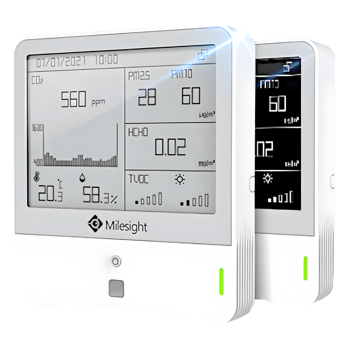 Display IAQ LoRaWAN / Sensor de Temperatura, Humedad y Calidad del Aire / Monitoreo para BMS y Edificios Inteligentes