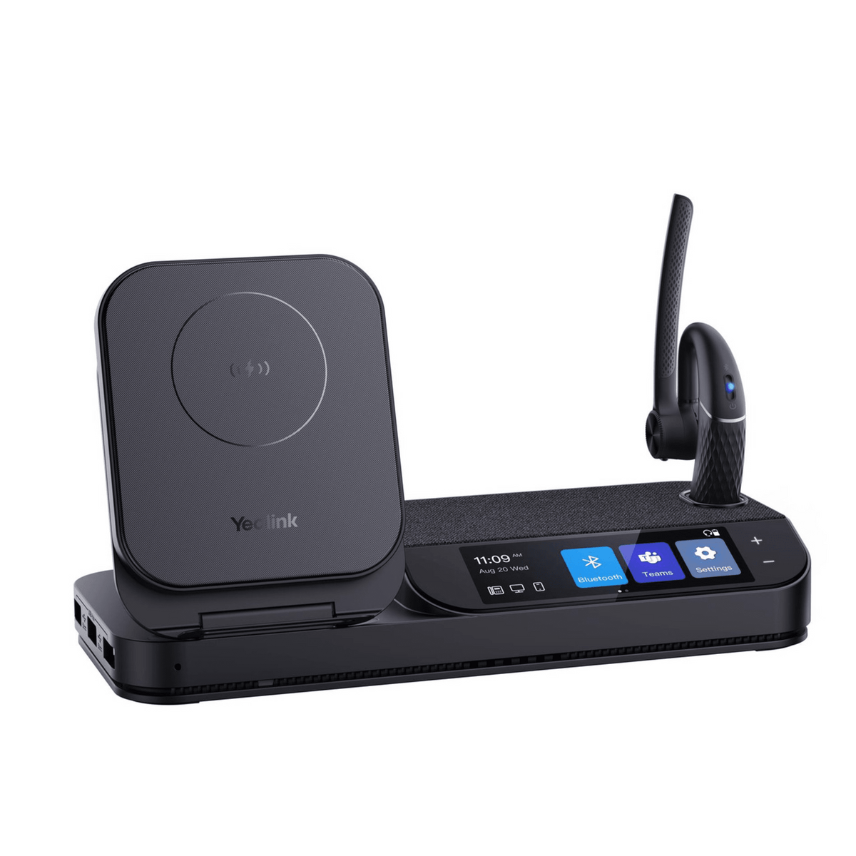 Auricular Bluetooth BH71 con Workstation de Yealink Con Pantalla Táctil de 3" con Cancelación de Ruido y Carga Inalámbrica para Smartphone