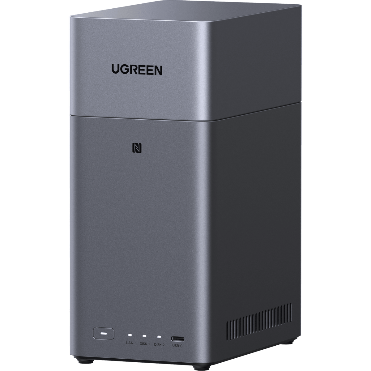 NAS UGREEN NASync DH2300 / Procesador RK3576 / 4GB  / 32GB eMMC / 2 Bahías SATA / JBOD-Basic-RAID 0-RAID 1 / Puerto HDMI 4K / 1 GbE / USB 3.2 Gen 1 Type-C / Detección NFC