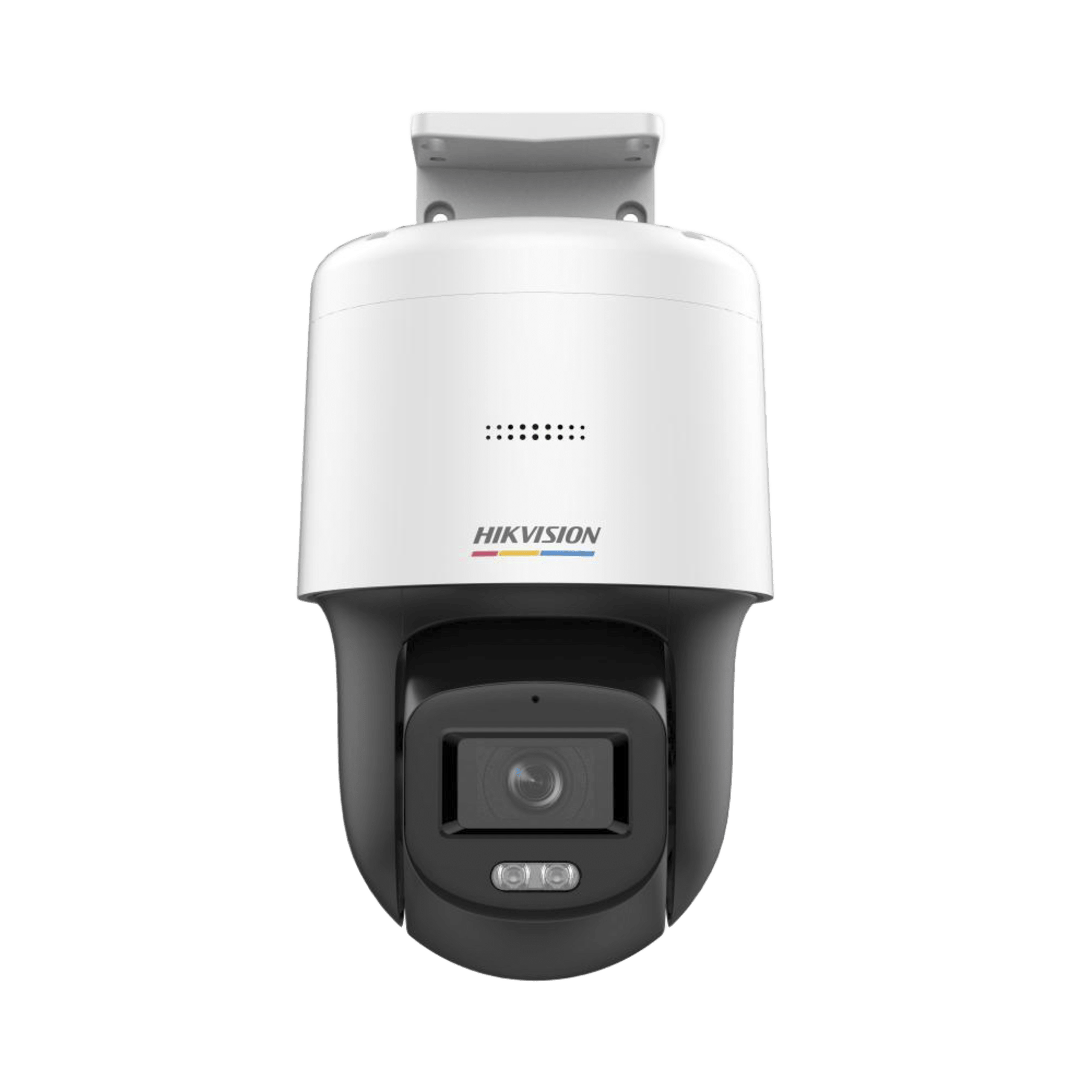 Domo PT IP 4 Megapixel / Lente 4 mm  / Luz Blanca 30 mts / dWDR  / PoE / IP66 / Micrófono y Bocina Interconstruido / Micro SD / Incluye Montaje de Pared y Techo