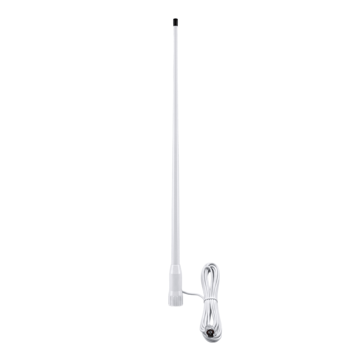Antena Marina VHF / Fibra de Vidrio / 3.5 dBi / 50 W / Cable RG58 4.5 m (14.8 ft) / PL-259 / Bajo Perfil