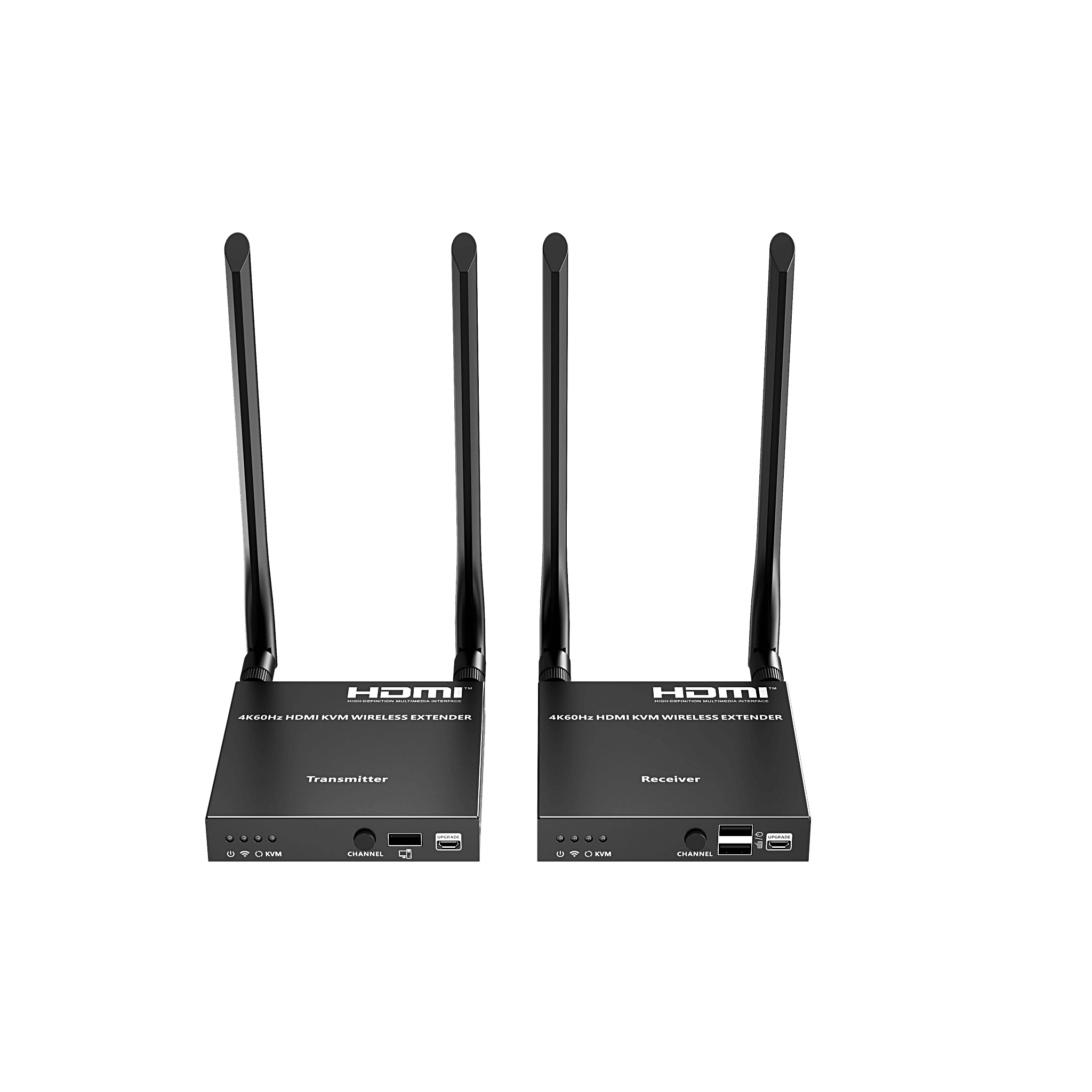 Extensor Inalámbrico HDMI| Con KVM | 4K@60Hz 4096x2160 | Tecnología ipcolor | Banda 5G 5.18-5.24 GHz | Distancia 50 m | Conexión de Hasta 1 a 4